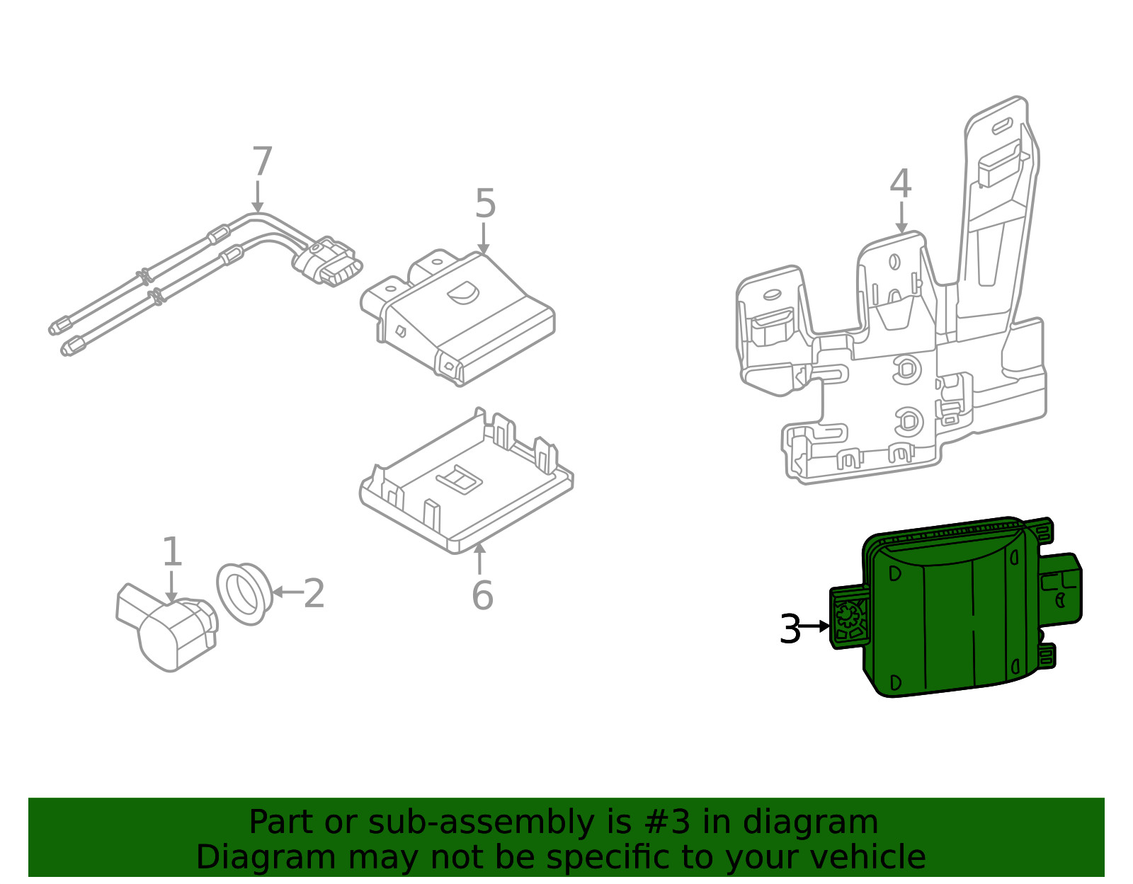 Genuine Volkswagen Blind Spot Detection System Warning Sensor 2Q0-907-686-K