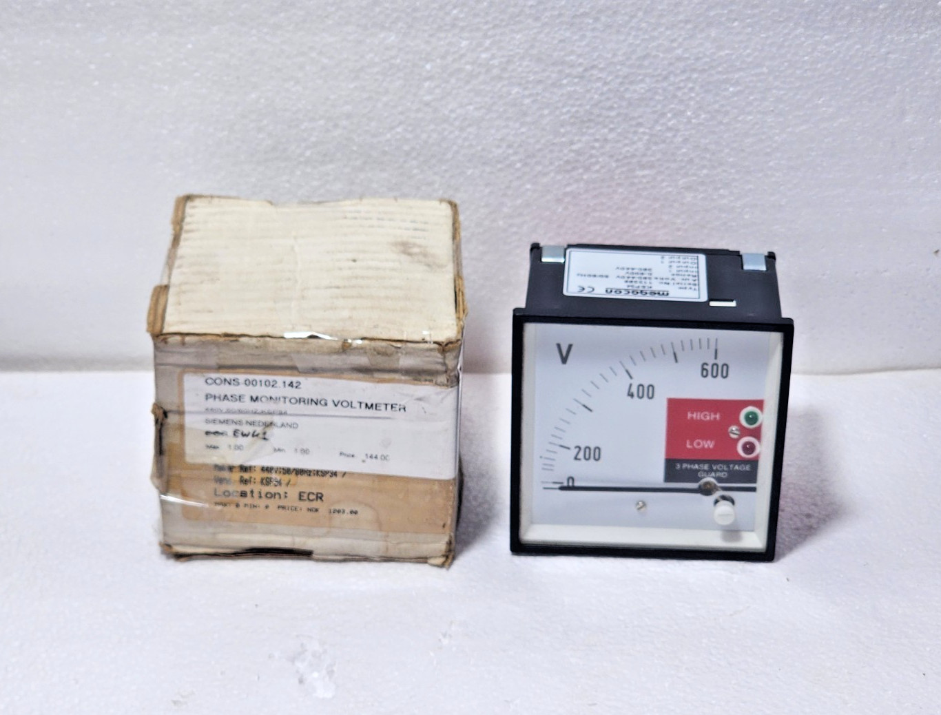 Megacon Voltmeter 3 Phase Phase Monitoring Voltage Guard 0-600V 380-440VAC KSP34
