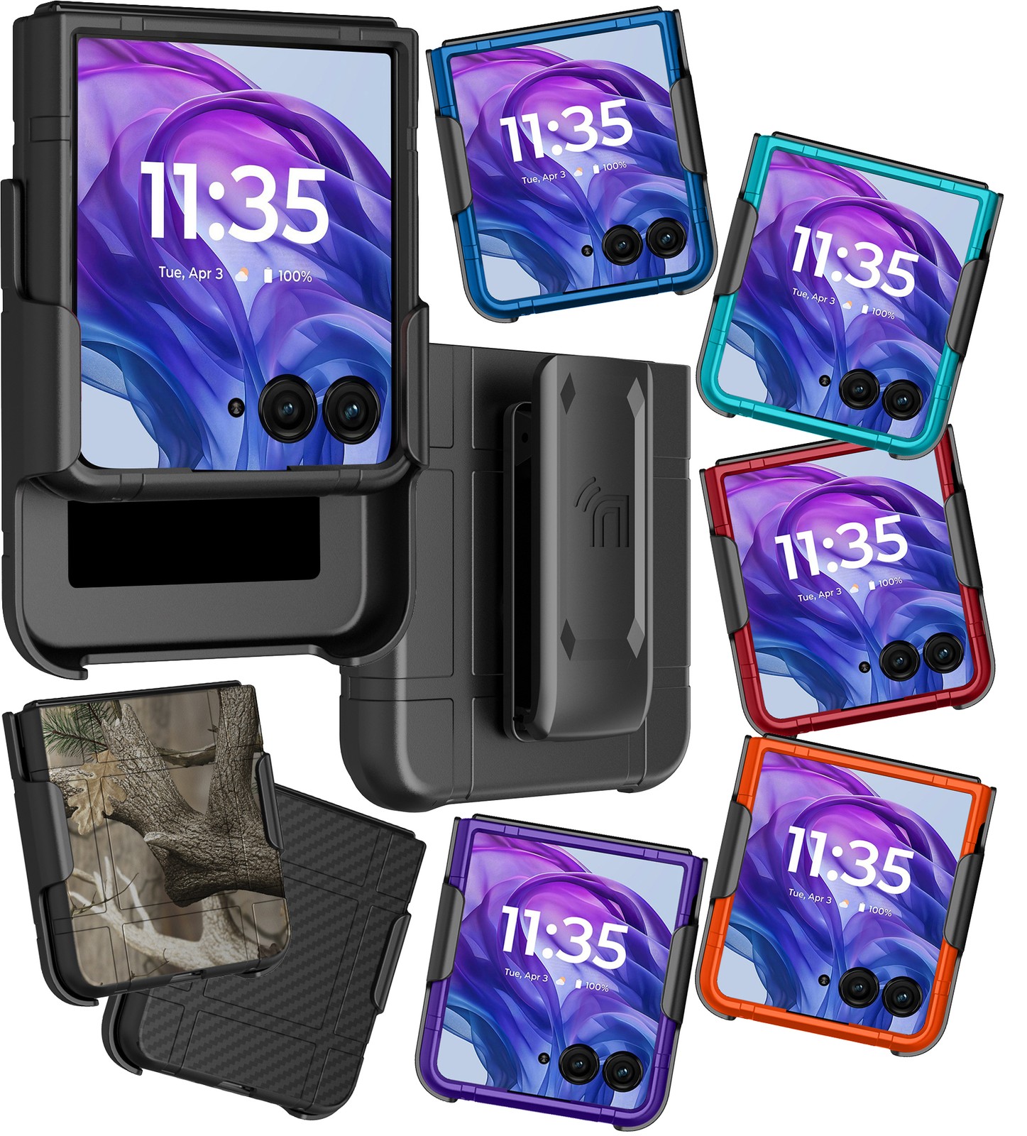 Case & Belt Clip for Motorola RAZR+ 2026/2025/2024 Flip Phone (MOTO RAZR PLUS)