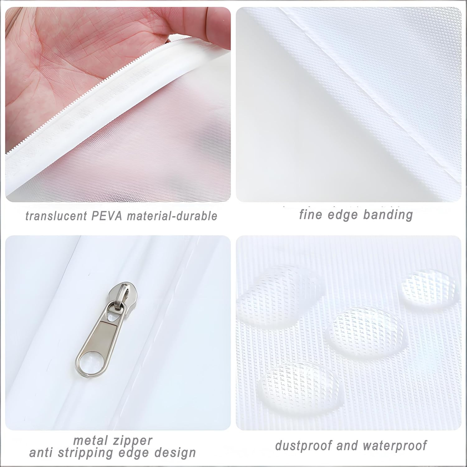 Down jacket, dress, suit Covers,ranslucent White Dust-Proof Clothes Protector...