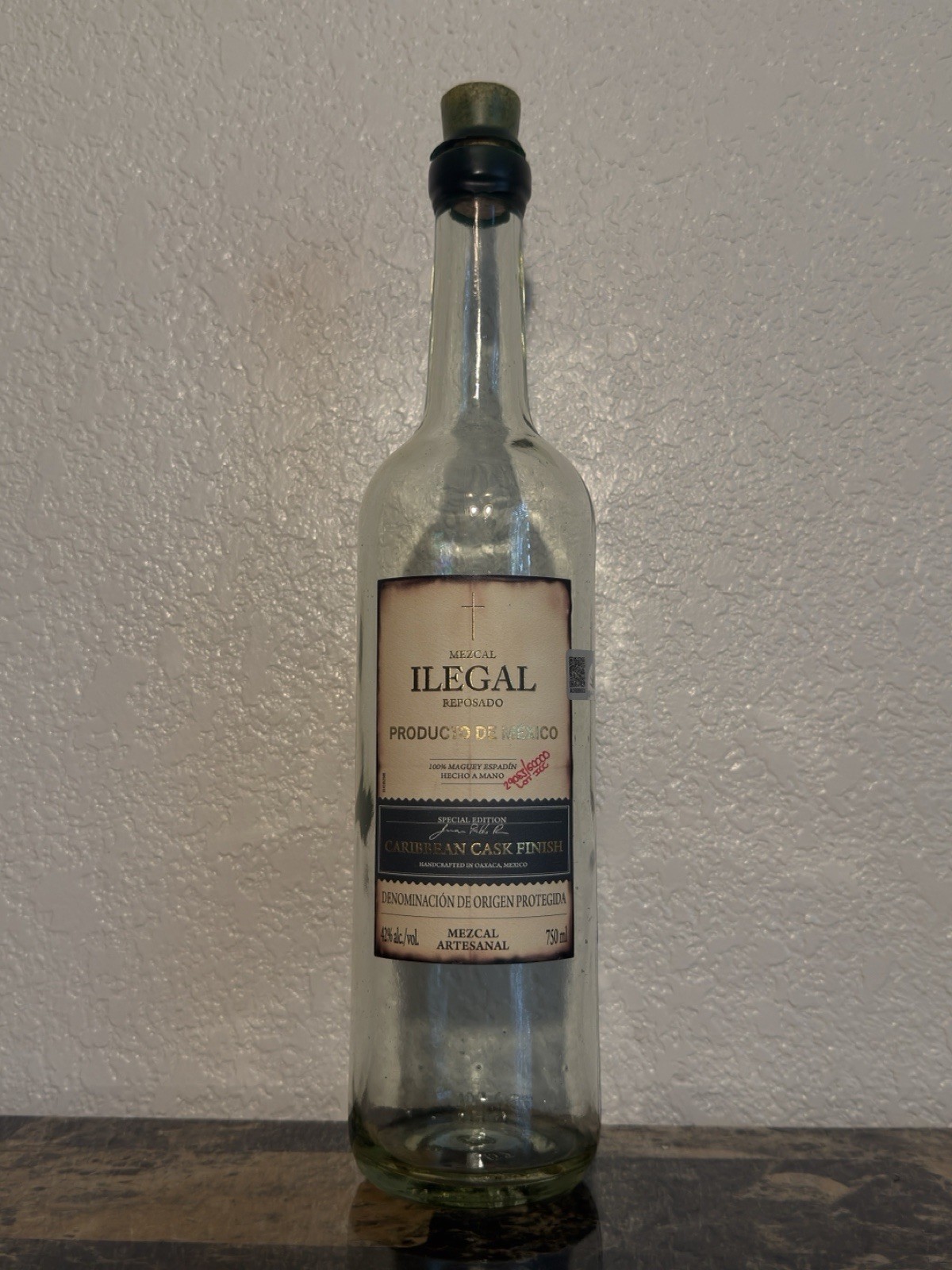Ilegal Mezcal Reposado Special Edition Collectible Empty Liquor Bottle 750 ml