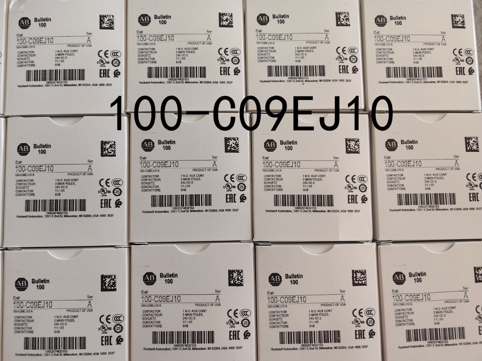 2025 New Allen-Bradley 100-C09EJ10 Ser A IEC Contactor 24V DC 9Amp