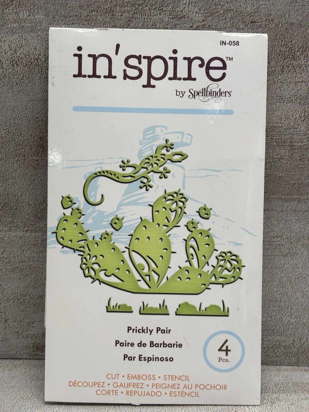 Prickly Pear Cactus - Spellbinders In’spire Set Of 4 Dies - Cut Emboss Stencil