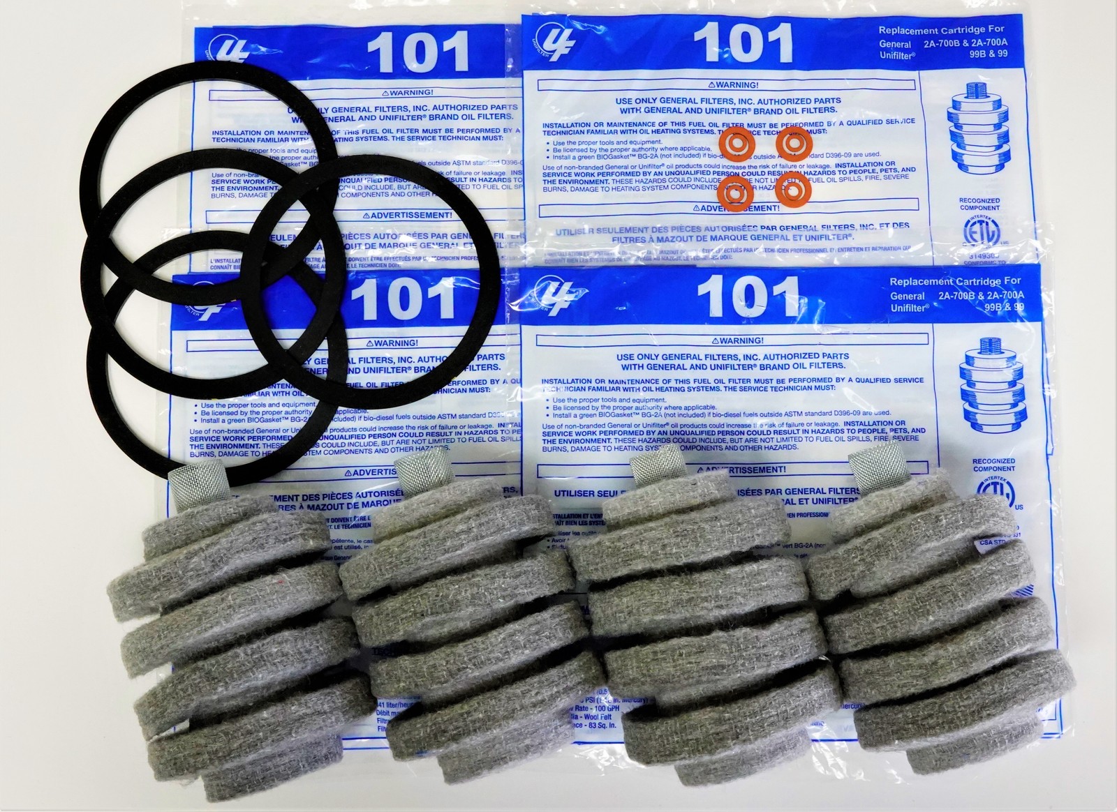 101-4 PACK Unifilter Furnace Fuel Oil Filter for 2A-700 99 XF-1 S252 F400