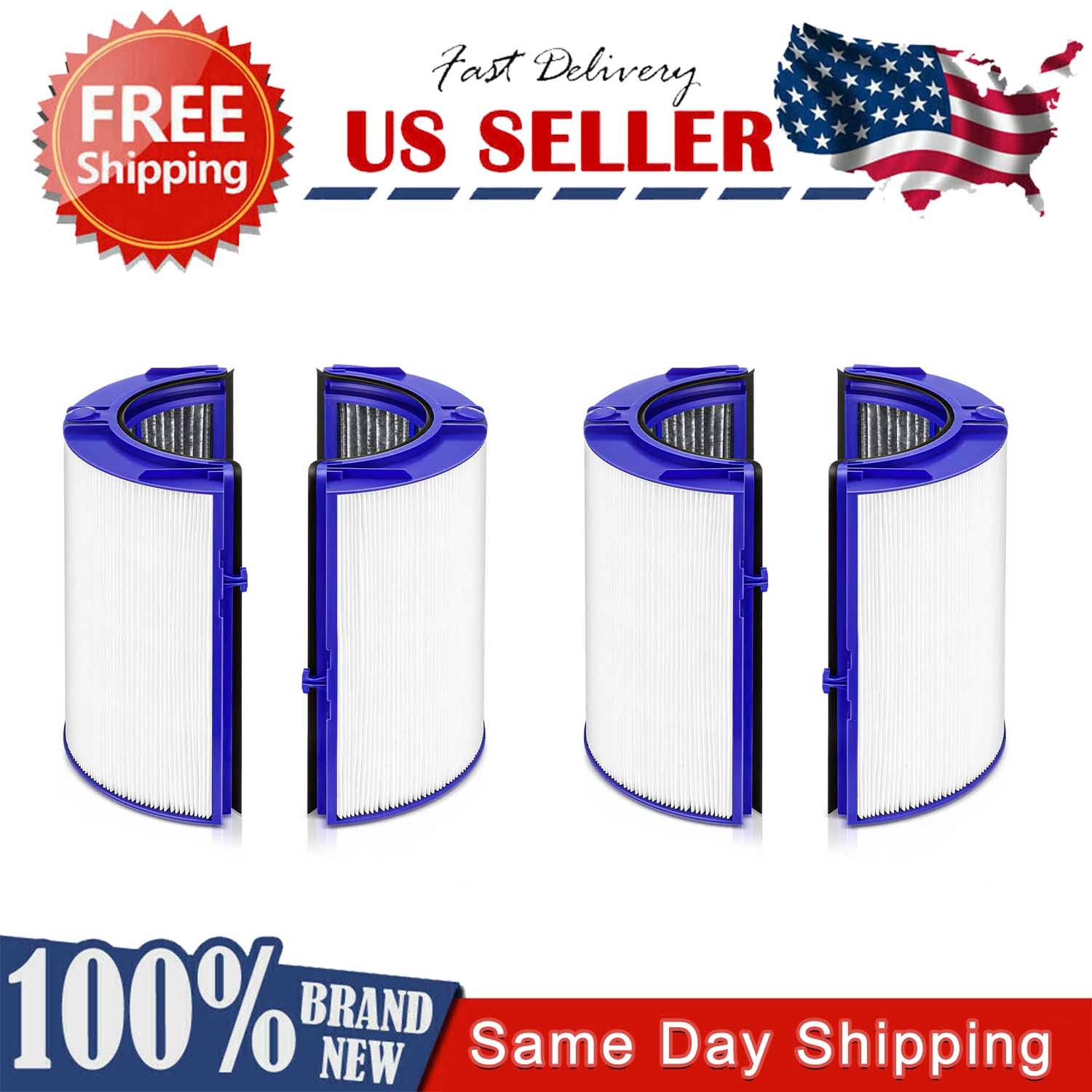 2 Pack HEPA filter for Dyson Purifier Hot+Cool HP07 Part No. 970341-01,965432-01