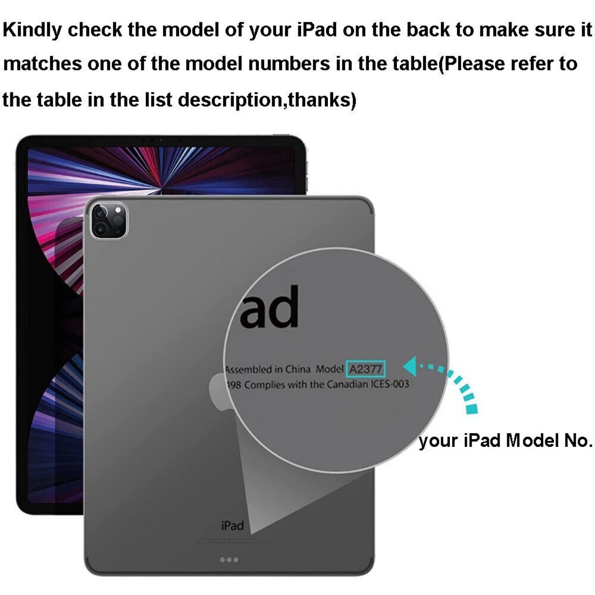 10.2" iPad 7th 8th 9th Generation Case For iPad Pro 11" M2 Flip Stand Case Cover