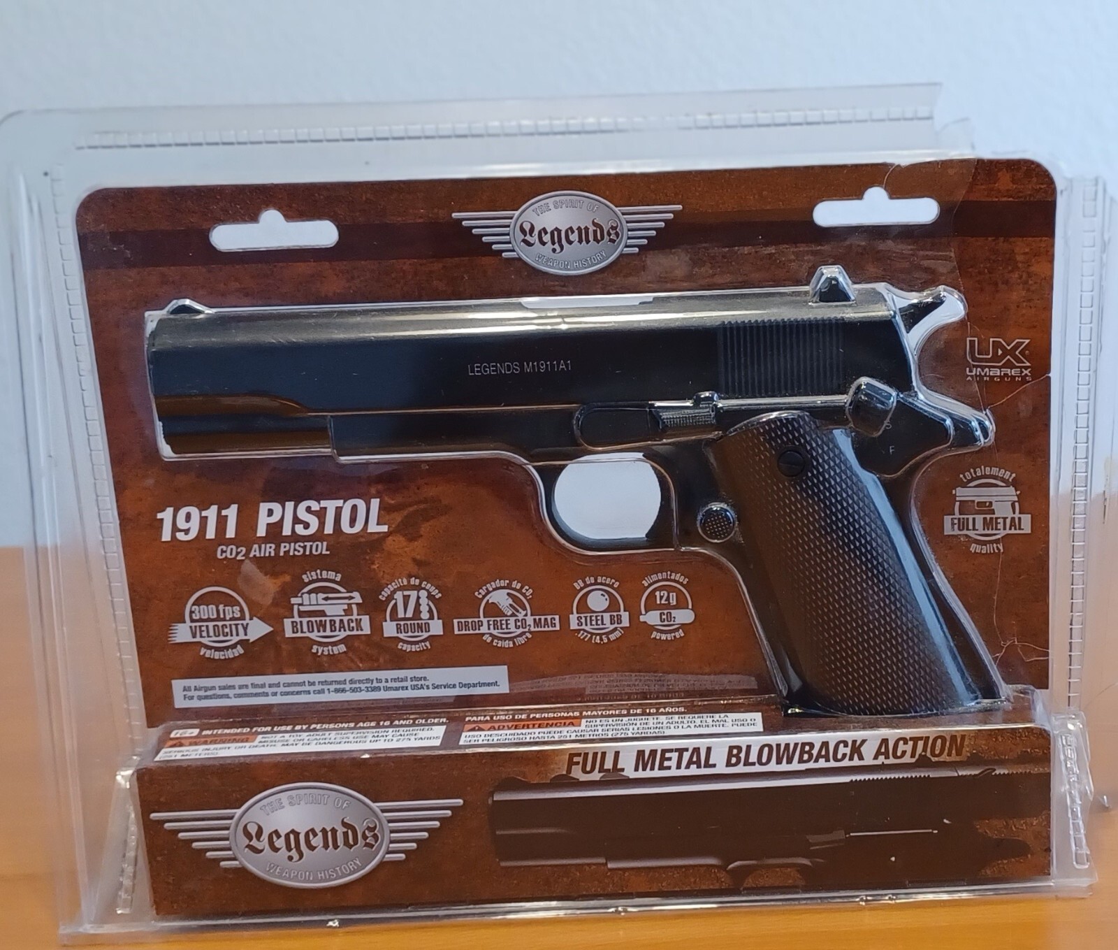 Brand New Umarex Legends Series1911 Air Pistol CO2 BB,Full Metal BLOWBACK Action