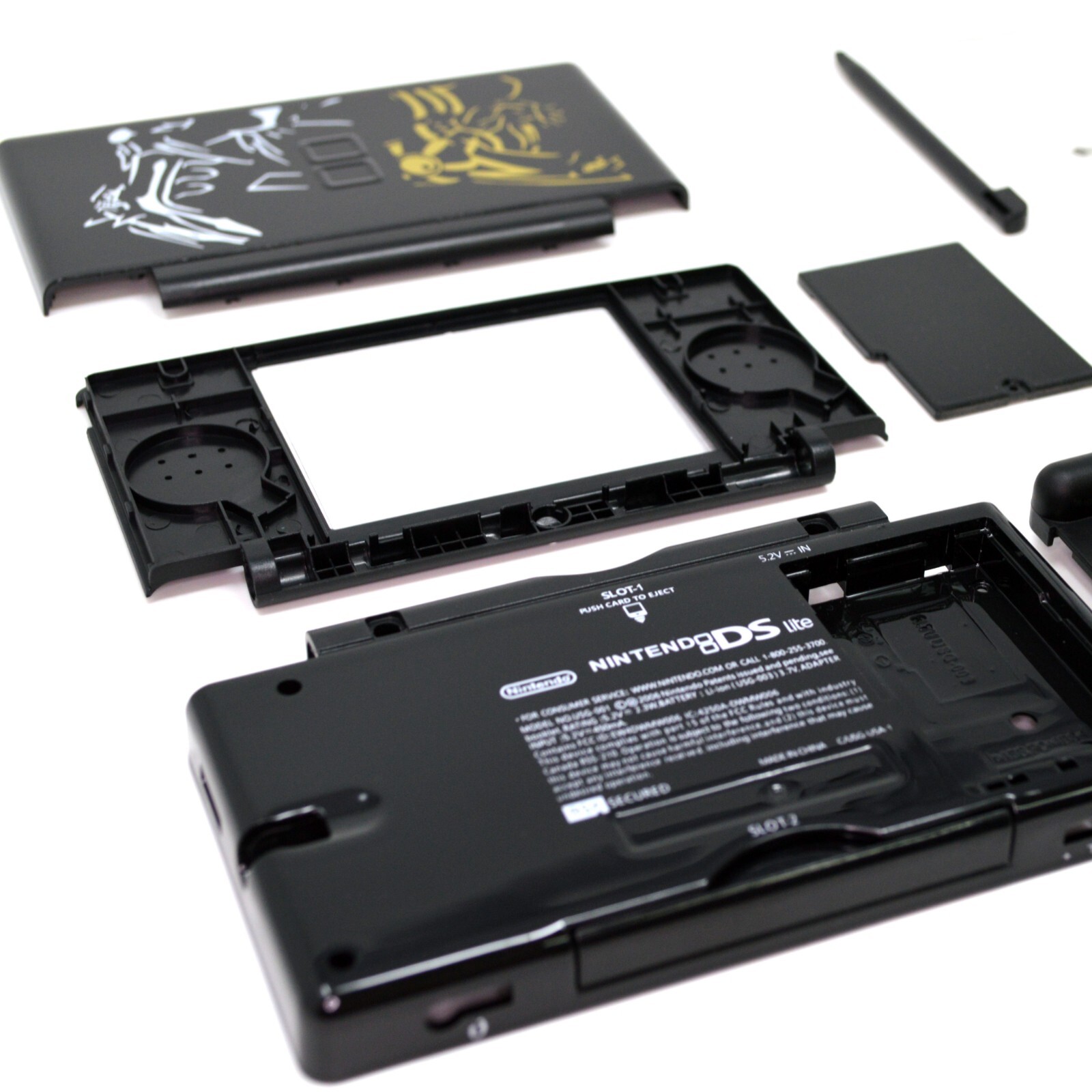 Full Replacement Nintendo DS Lite Housing Shell Screen Lens BlackGreenClearGold