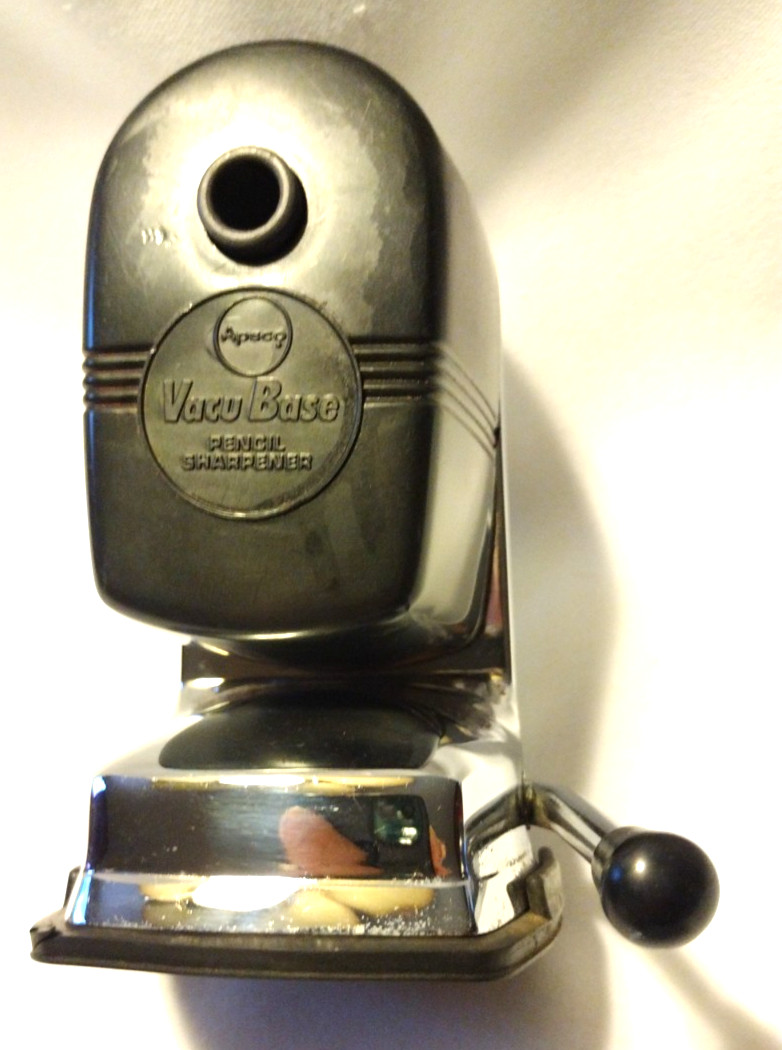Vintage Apsco Vacu Base Manual Pencil Sharpener Vacuum Bottom Base B2