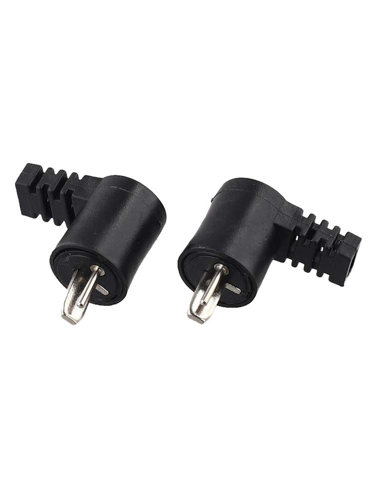 High Quality Connector 2-pin 1 Pair 2 Pcs AC 220V Audio Bend