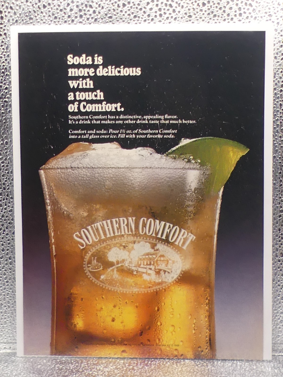 VTG Southern Comfort Whiskey Liqueur Paper 1990 Print Advertising Full Page Ad