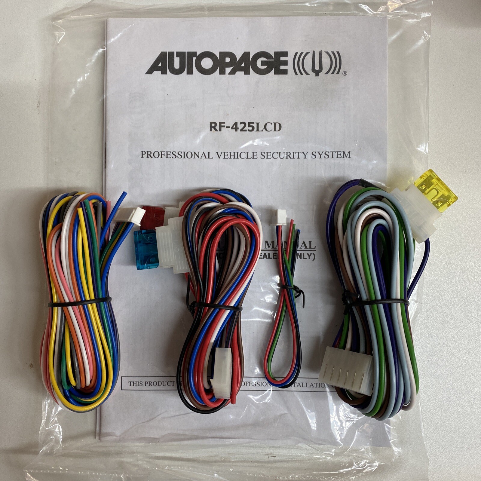 AutoPage RS-425LCD System Wiring Main Ignition Power Harness with Instructions