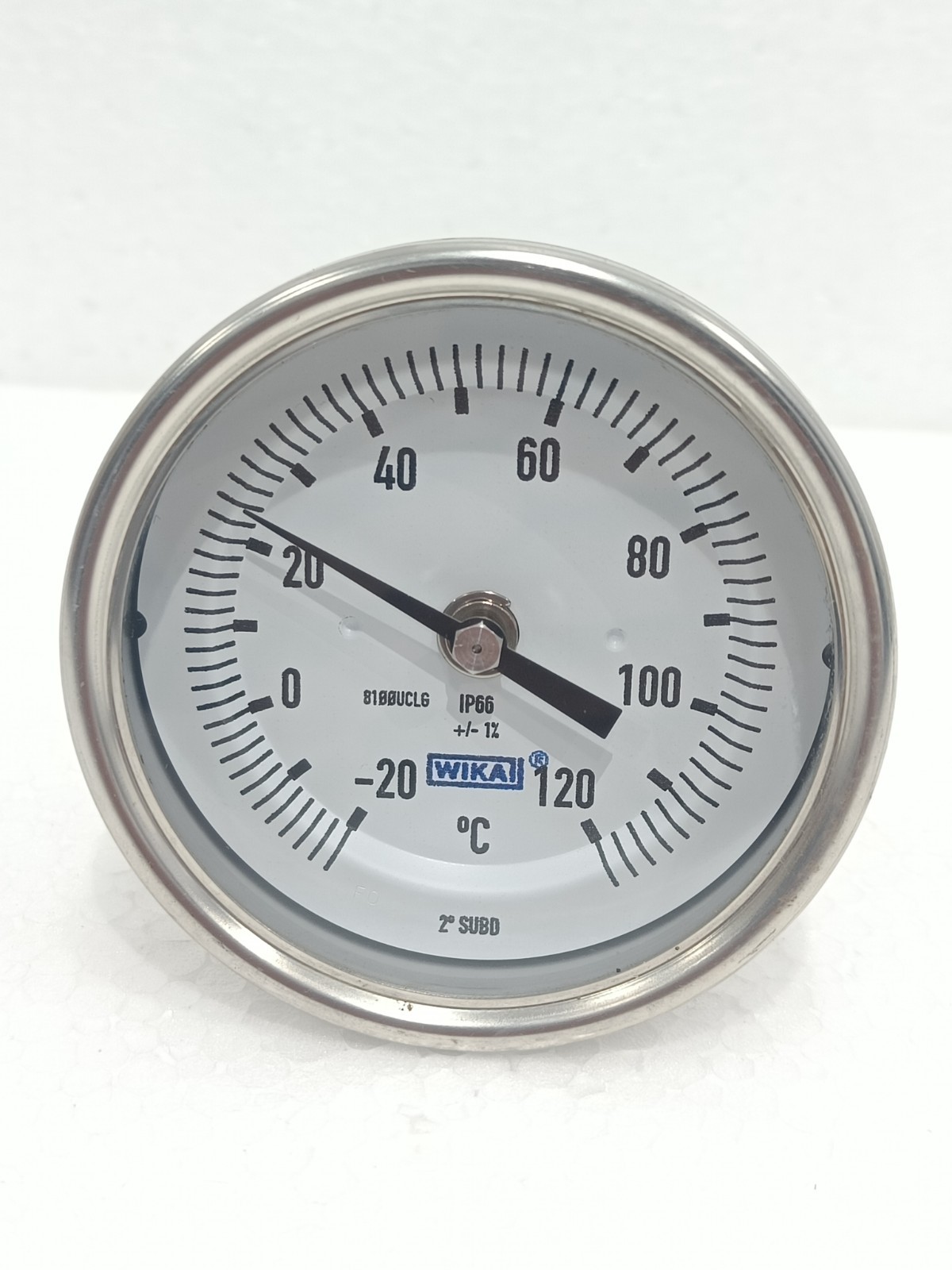 WIKA INDUSTRIAL TEMPERATURE GAUGE BIMETAL TYPE -20°C TO 120°C GERMANY 818BUCLG