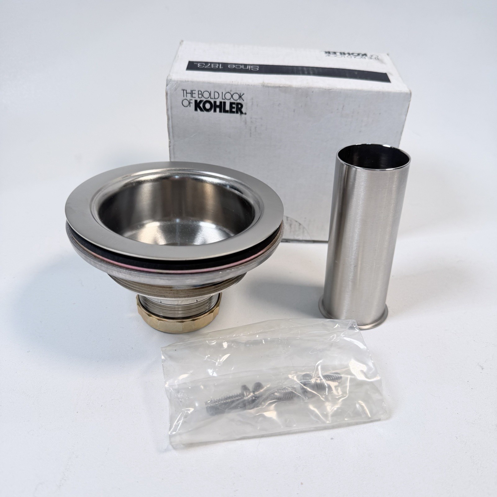 KOHLER K-8801-VS Duostrainer Open Box INCOMPLETE, Missing Strainer, Rings READ