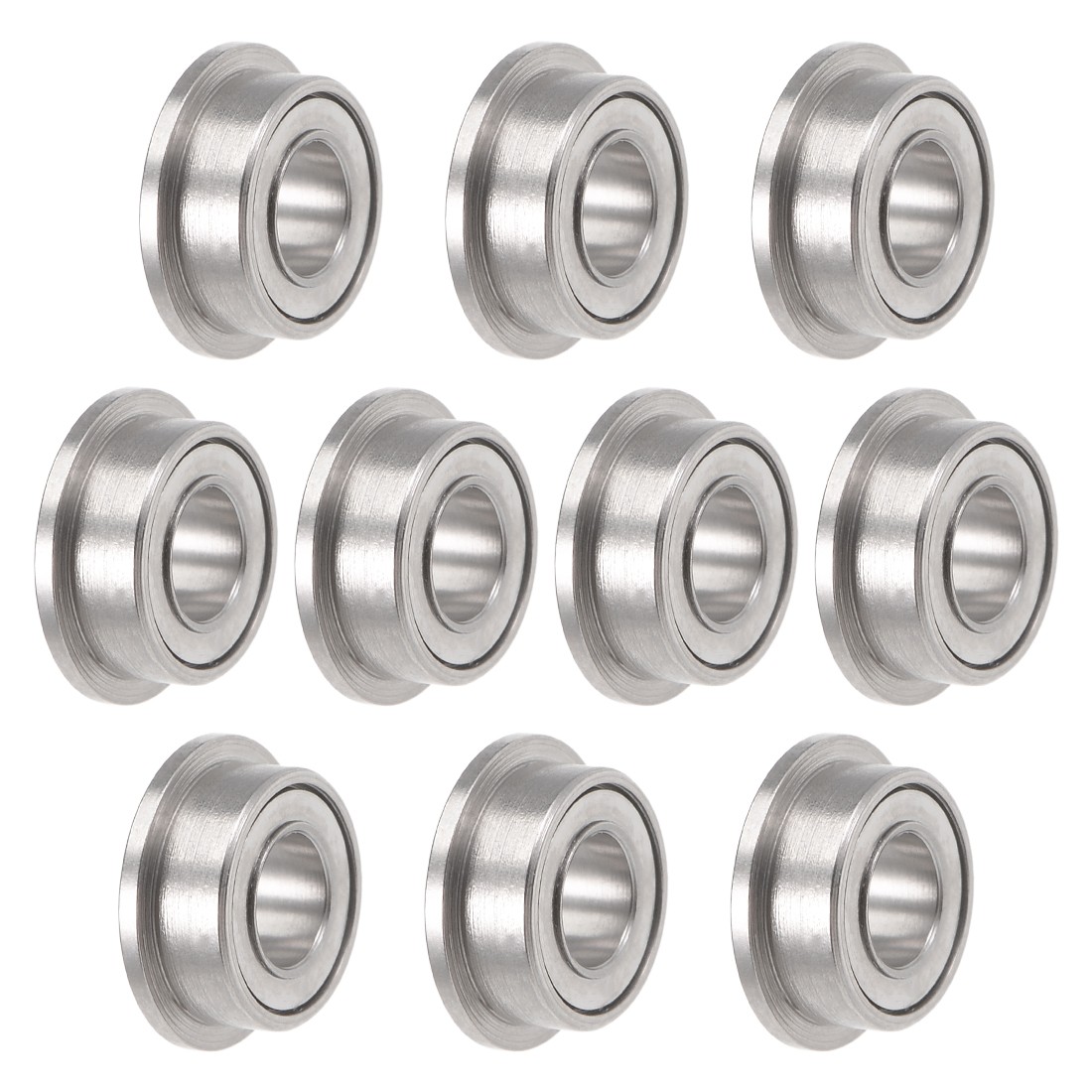 10PACK MF63ZZ Flange Ball Bearing 3x6x2.5mm Full Complement Bearings