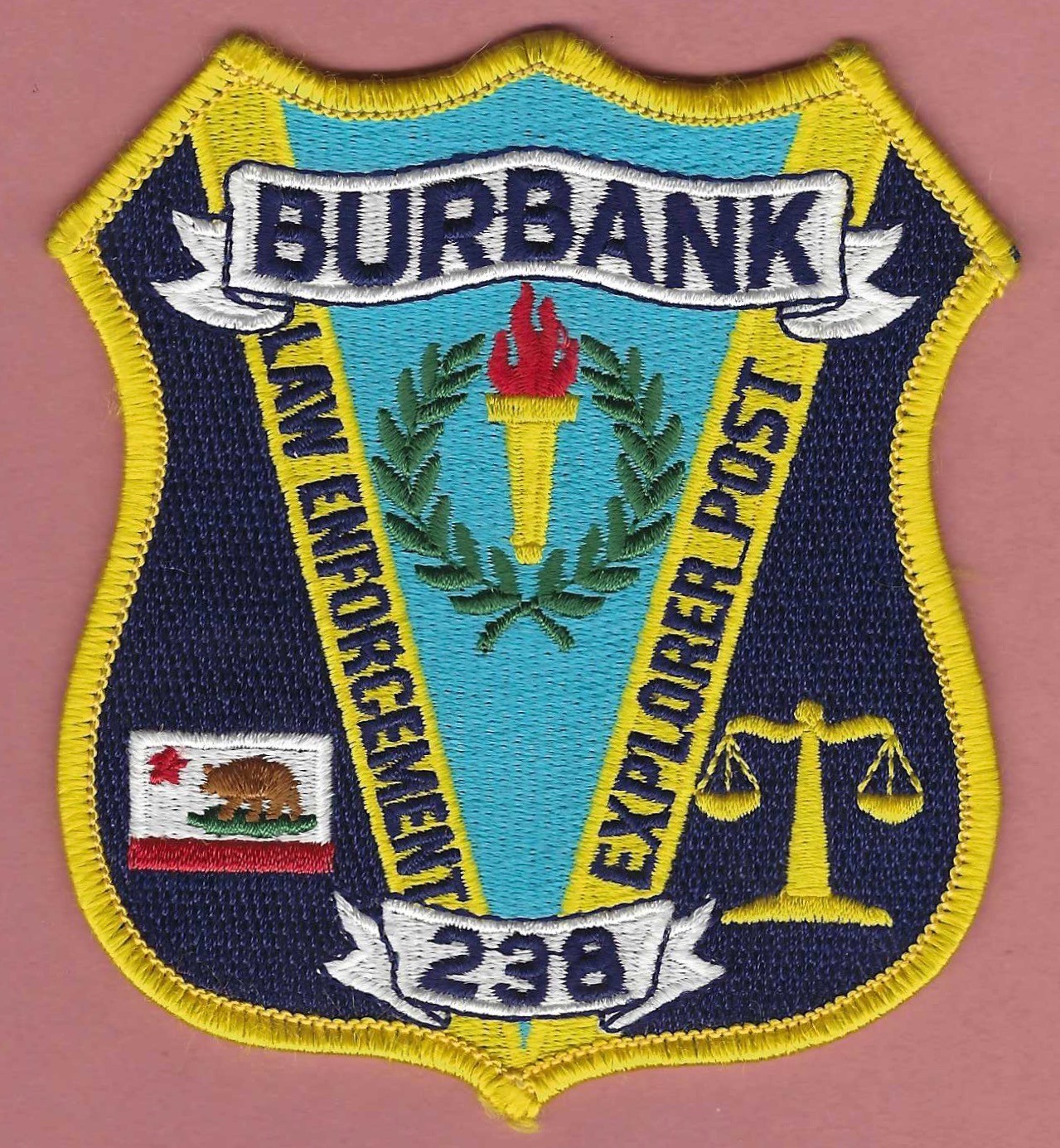 BURBANK CALIFORNIA LAW ENFORCEMENT EXPLORER POST 238 SHOULDER PATCH