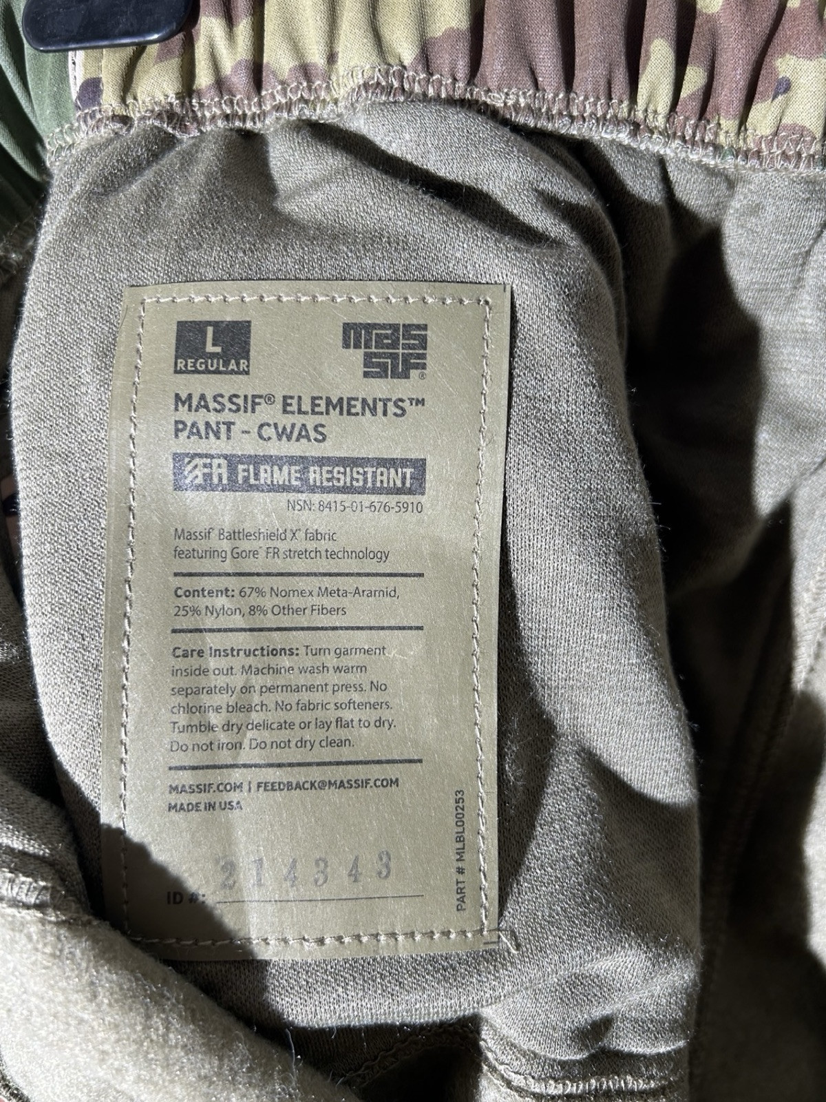 Massif Elements FR Softshell Jacket & Pant MULTICAM Air Force CWAS LARGE REGULAR
