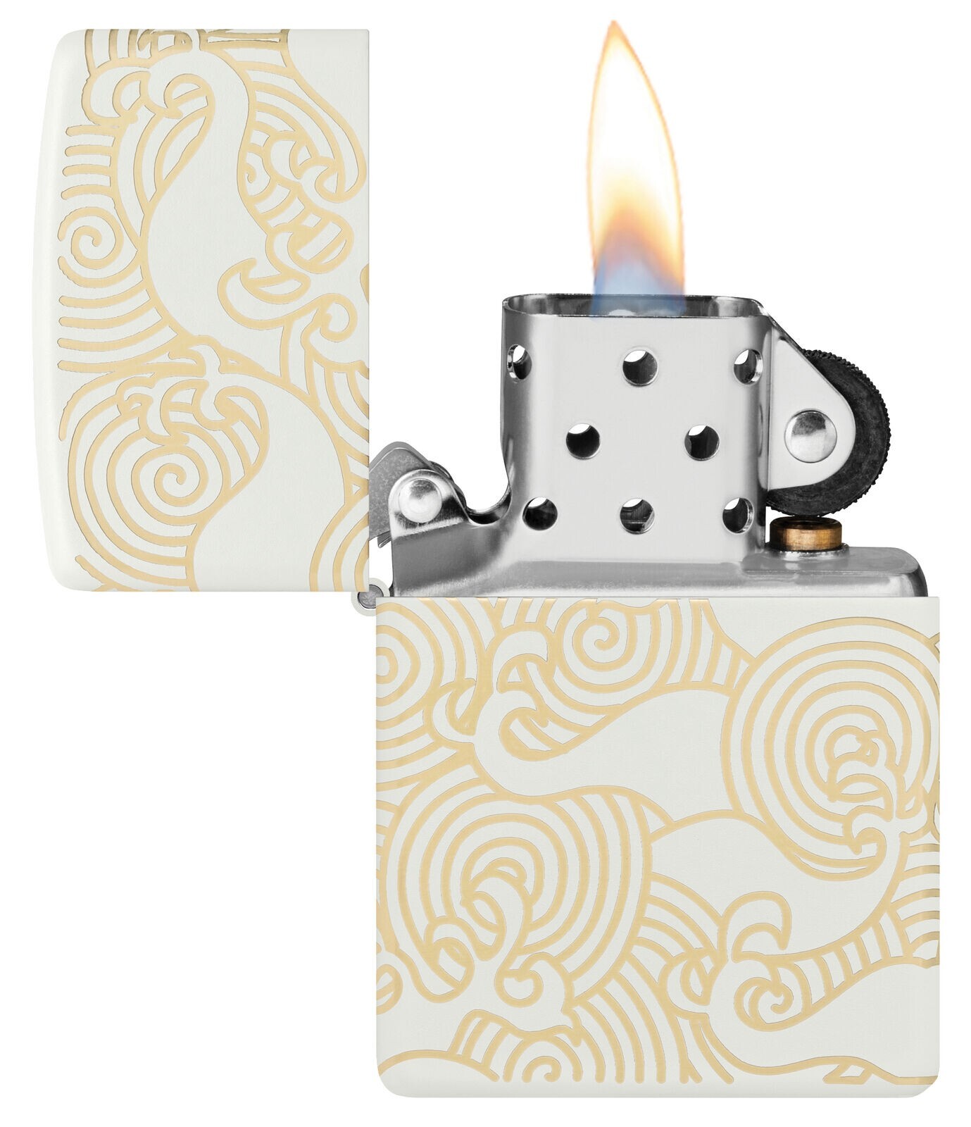 Zippo Waves Design White Matte 48909
