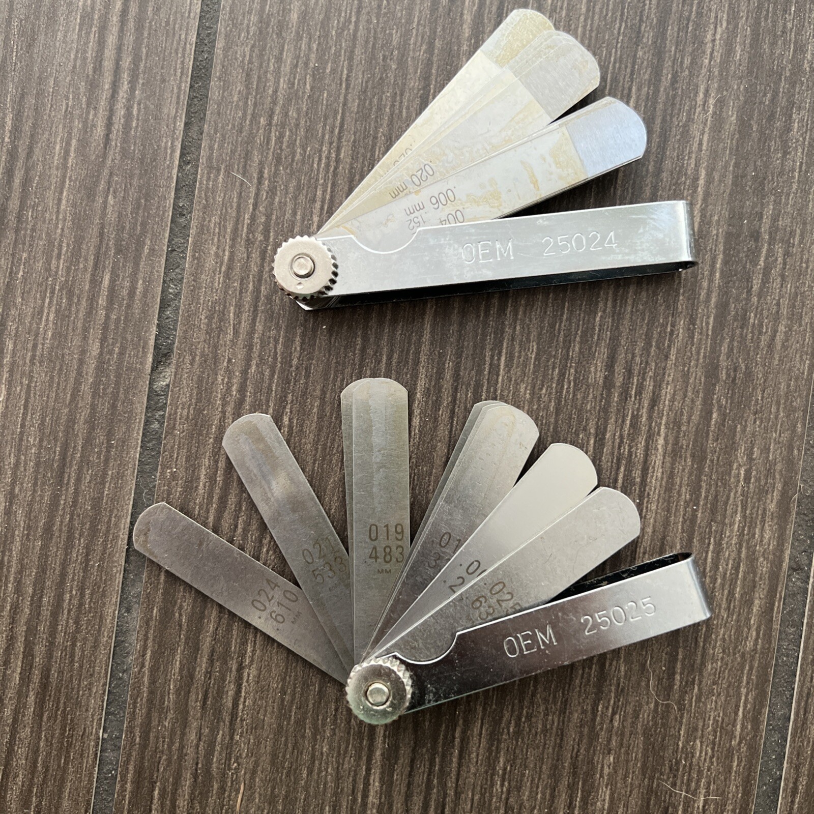 2 OEM Tools 25025 & 25024 Blade Master Feeler Gauge