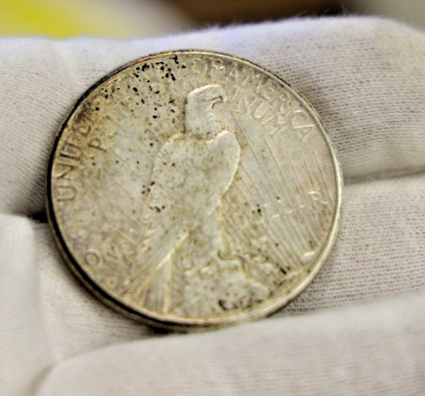 1925 S US Peace Silver Dollar $1 XF (Cleaned)