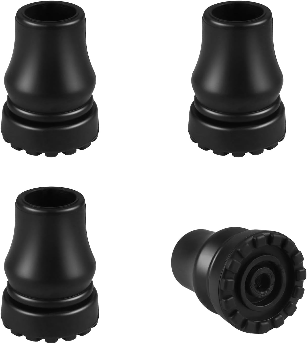 Heavy Duty 3/4 Inch Rubber Cane Tips, Non-Slip Replacement Accessories
