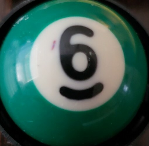 Replacement Mini Billiard Pool Ball 1" Ball Number #6 Solid Green 0.5 oz