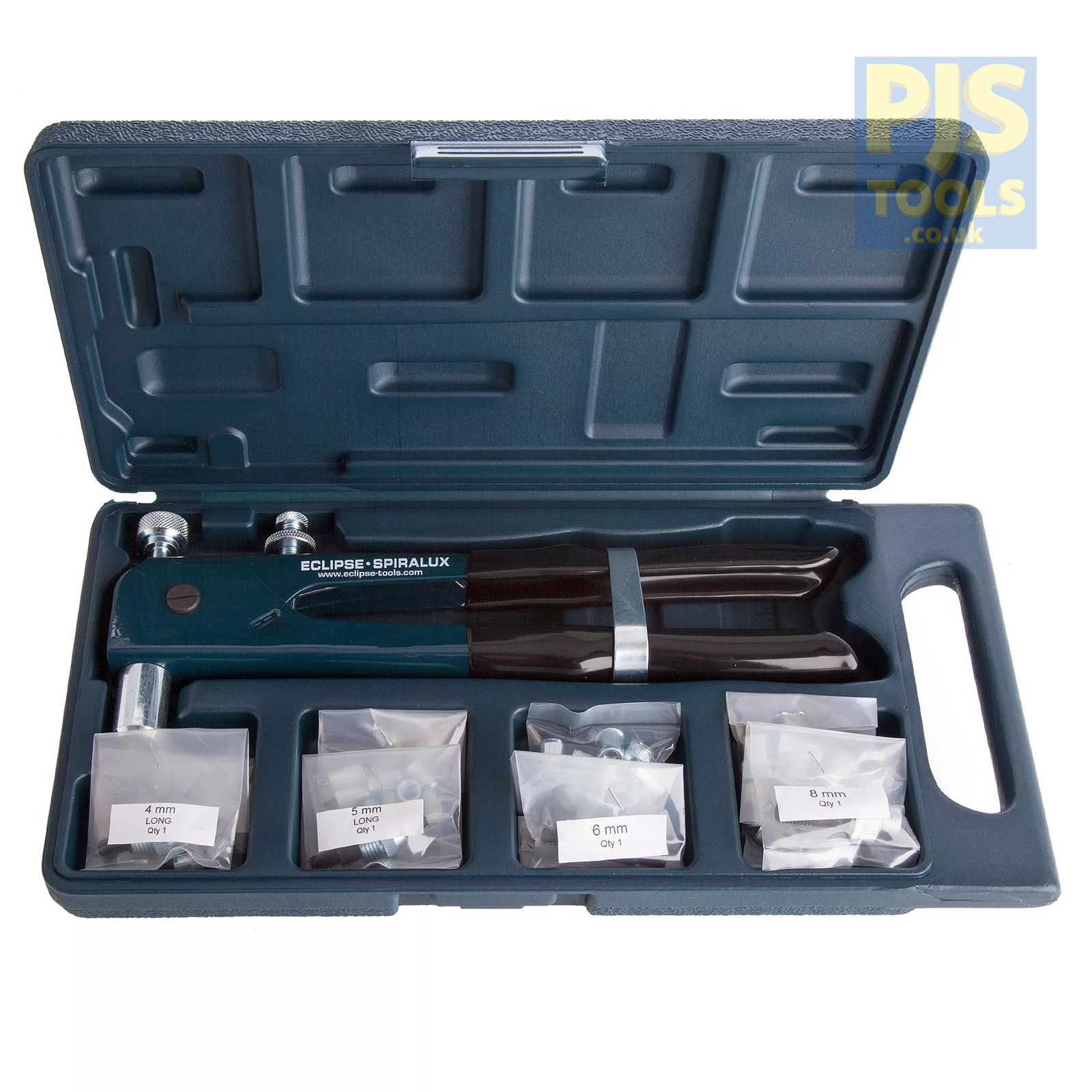 Eclipse 2745 4-8mm nutsert threaded insert riveter set rivnut tool