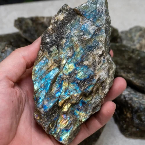 Labradorite Stone Round Coffee Table Top Unique Crystal Healing Countertops