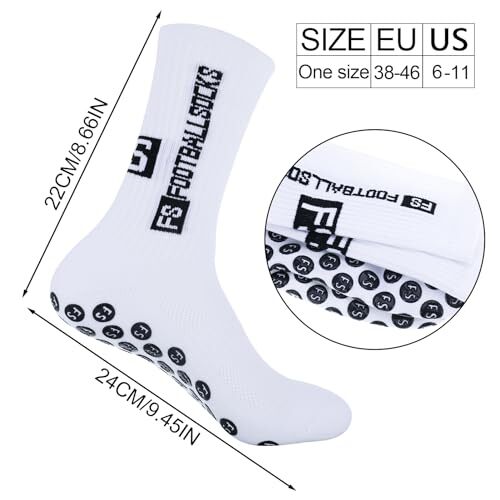 3 Pairs Non Slip Sport Soccer Socks anti Slip Football Grip Socks Unisex