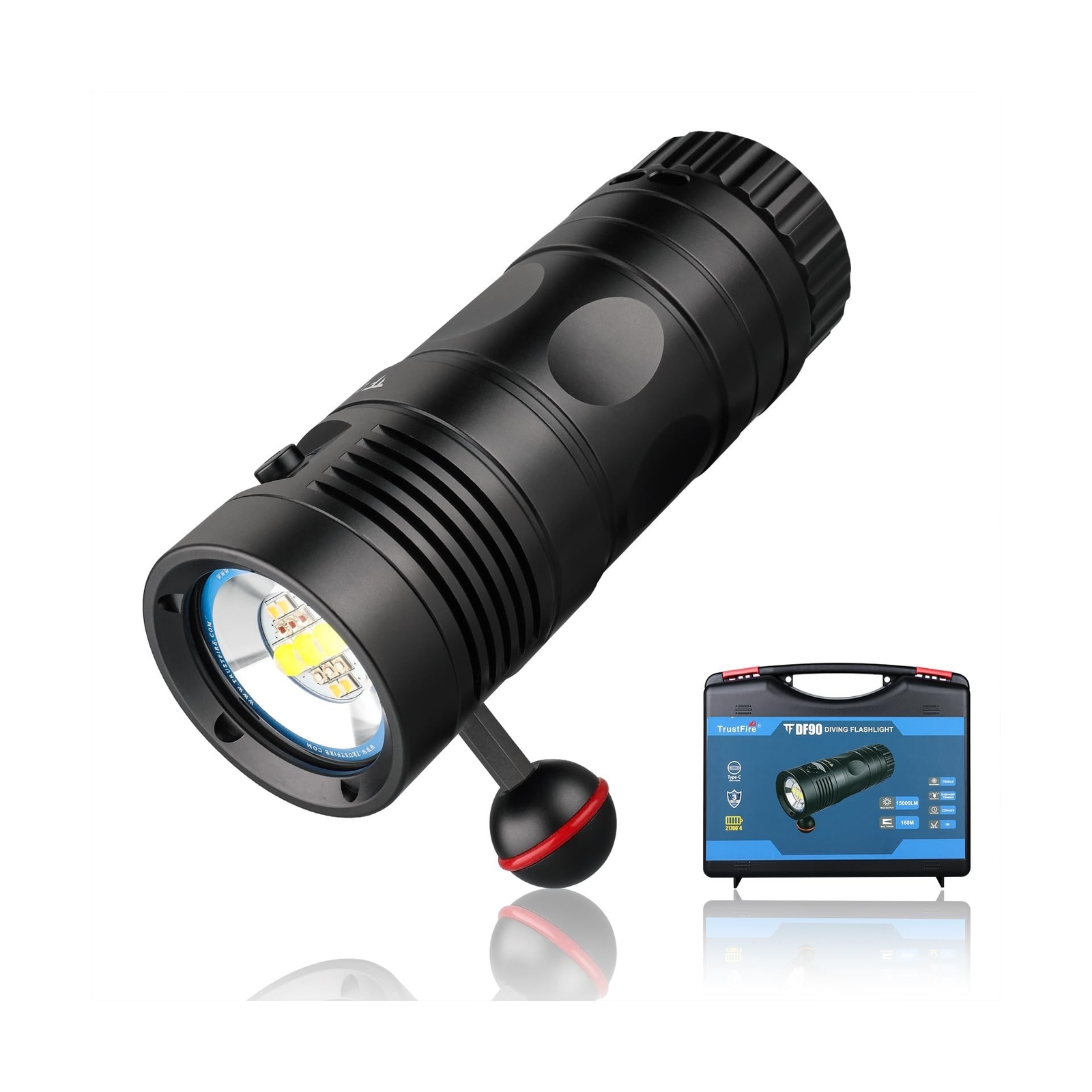 TrustFire DF90 Scuba Diving Light, 15000 Lumens Video Camera Photography Dive...