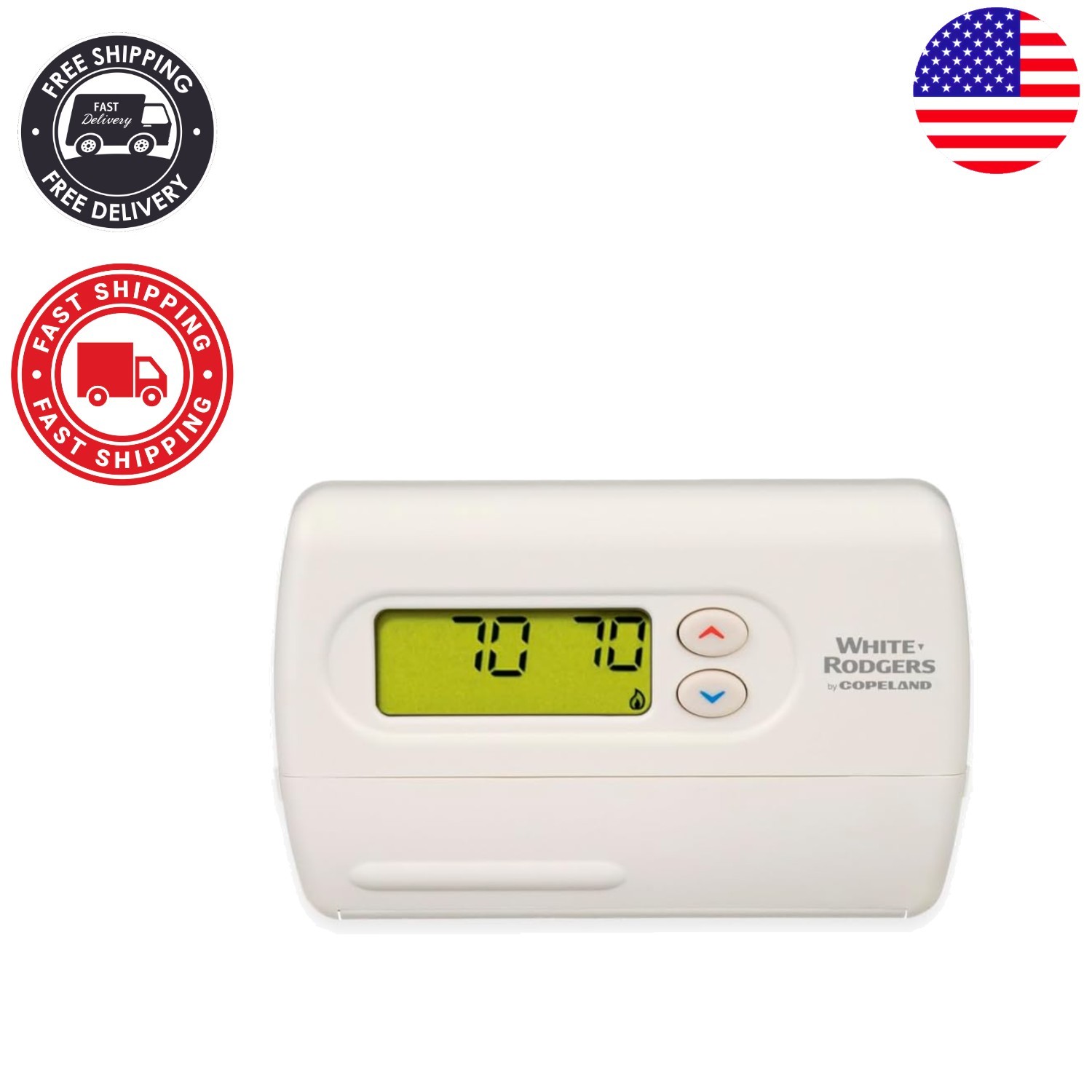User-Friendly Emerson Thermostat - Non-Programmable for Single-Stage Systems