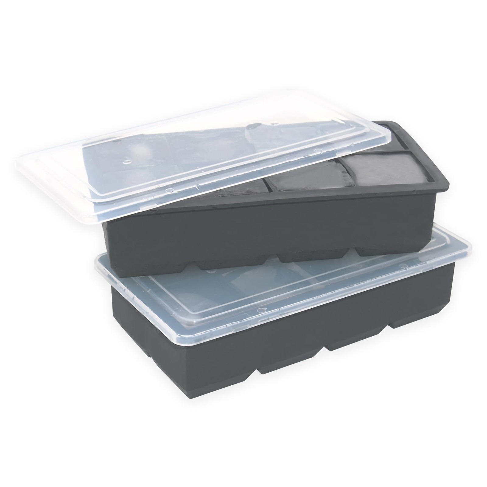 Large Ice Cube Trays 2 Pack,Big Ice Cube Molds with Removable Lids,Easy Relea...