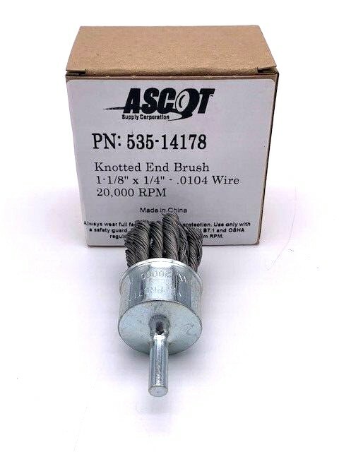 1-1/8" X 1/4" 3"KNOTTED END POWER BRUSH