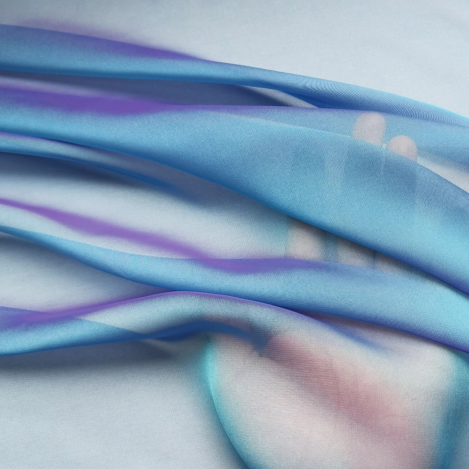58''Wide By Yard 30D Thin Ombre 2Tone Chiffon Gauze Stage Wedding Fabric Shading