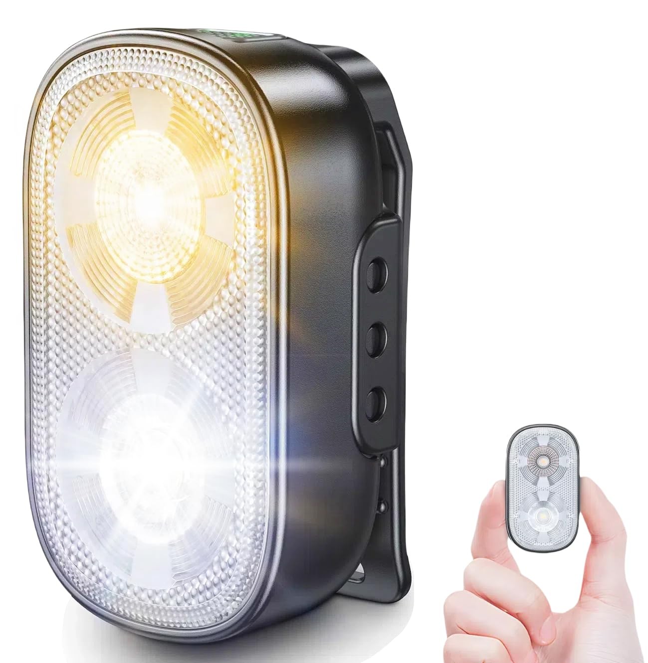 Zewdov 500LM Ultra Bright Mini Clip-on Flashlight Rechargeable, 10 Black