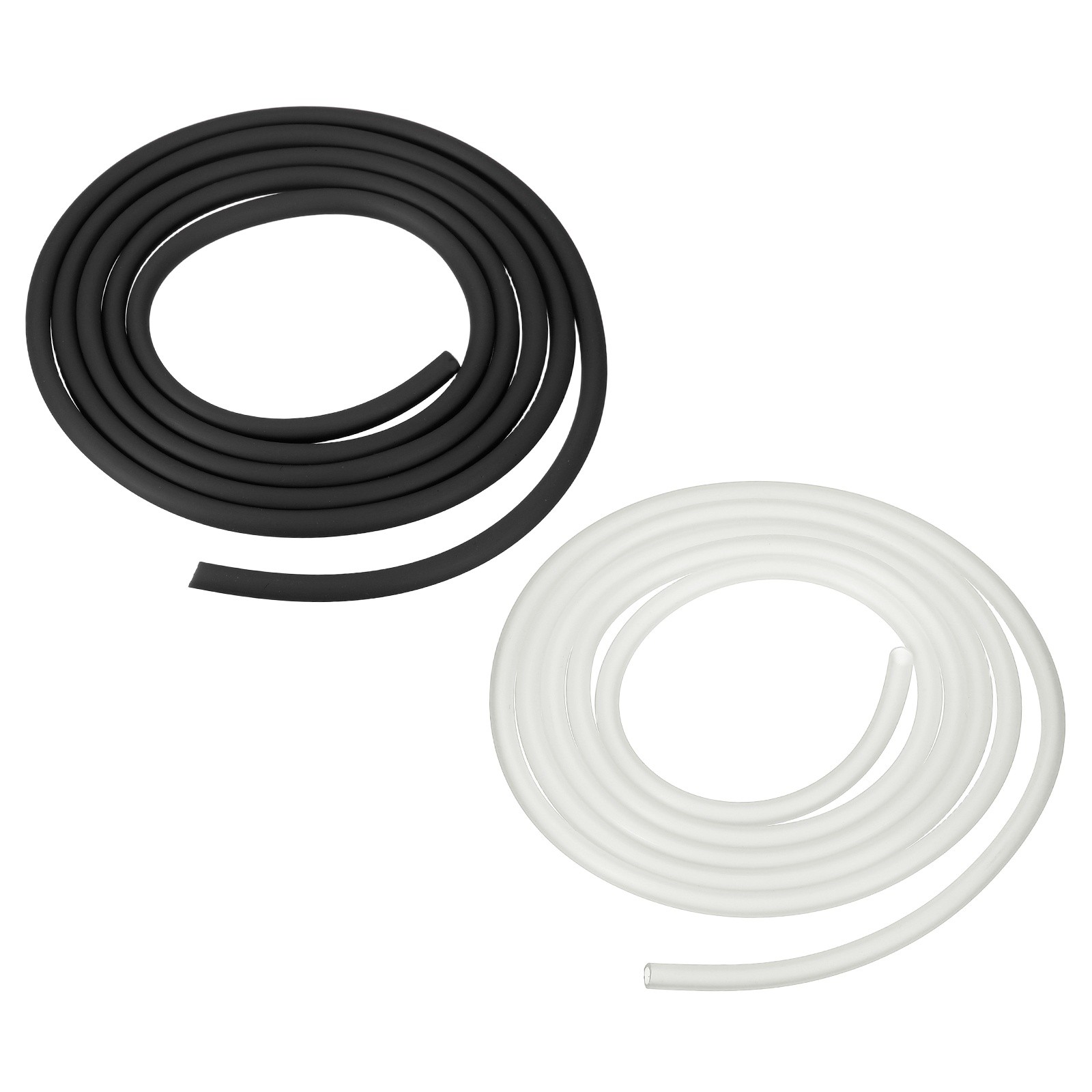 2Pcs 5/32"ID x 1/4"OD 4.9ft Aquarium Airline Tubing Black/White