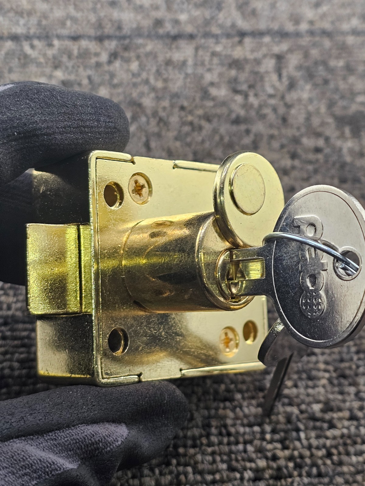 PELCO: High-Security Brass Latch Enclosure Lock with Keys 2.25" L x .75" W