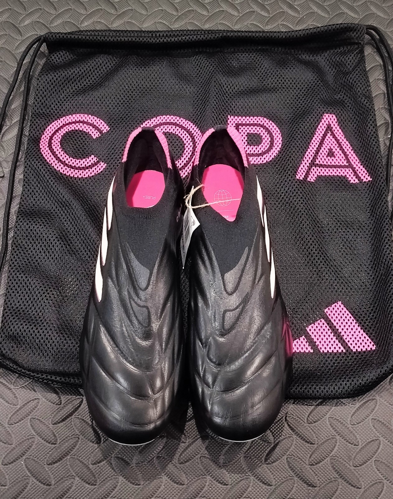 Adidas Copa Pure + FG LL HQ8895 Football Soccer Cleats Boots Shoes Sz 7 Laceless