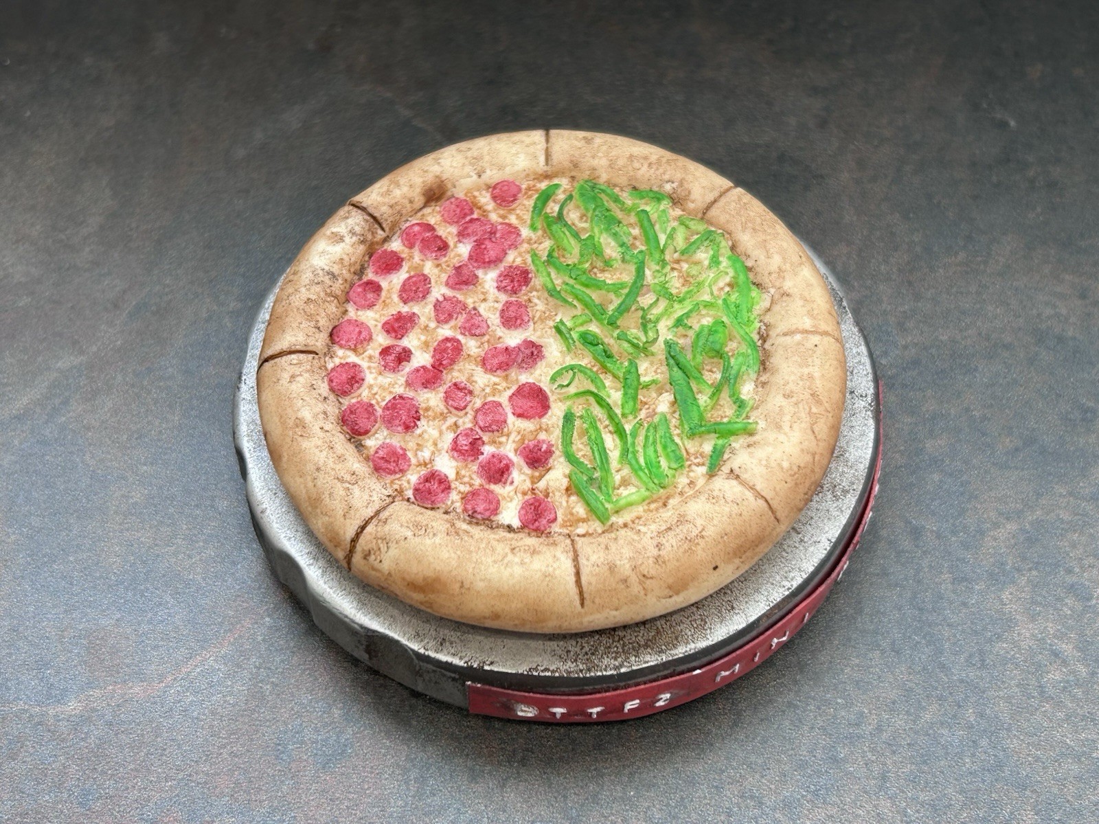 BTTF 2 Back To The Future 2 Pizza Replica Prop Pre Hydrated Version solid resin