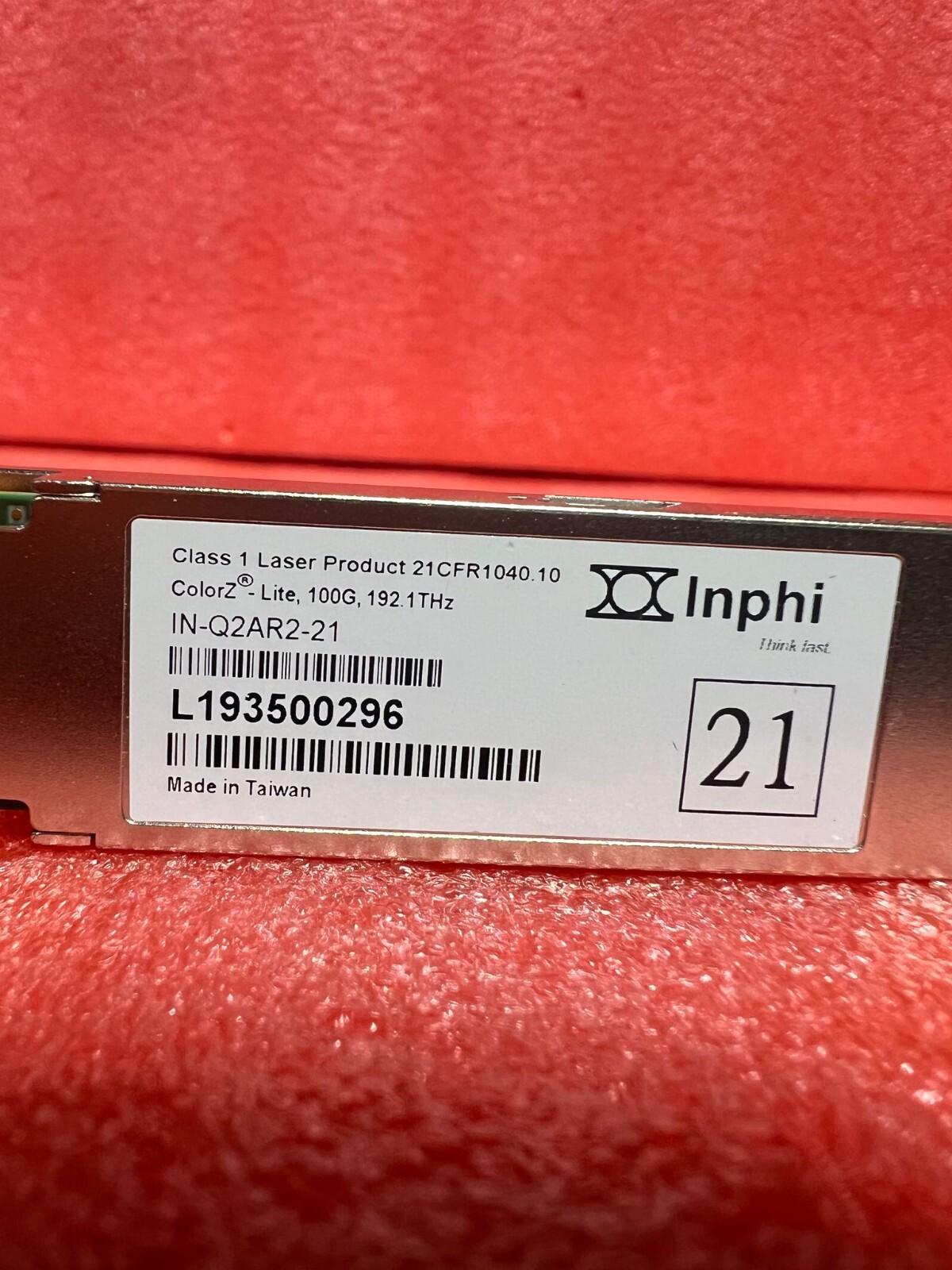 INPHI IN-Q2AR2-21 100G 192.1THZ TRANSCEIVER MODULE