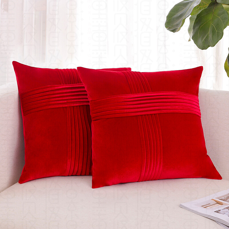 2 PACK Throw Pillow Covers Sofa Decor Velvet Cushion Cases Premium Cushion Cover