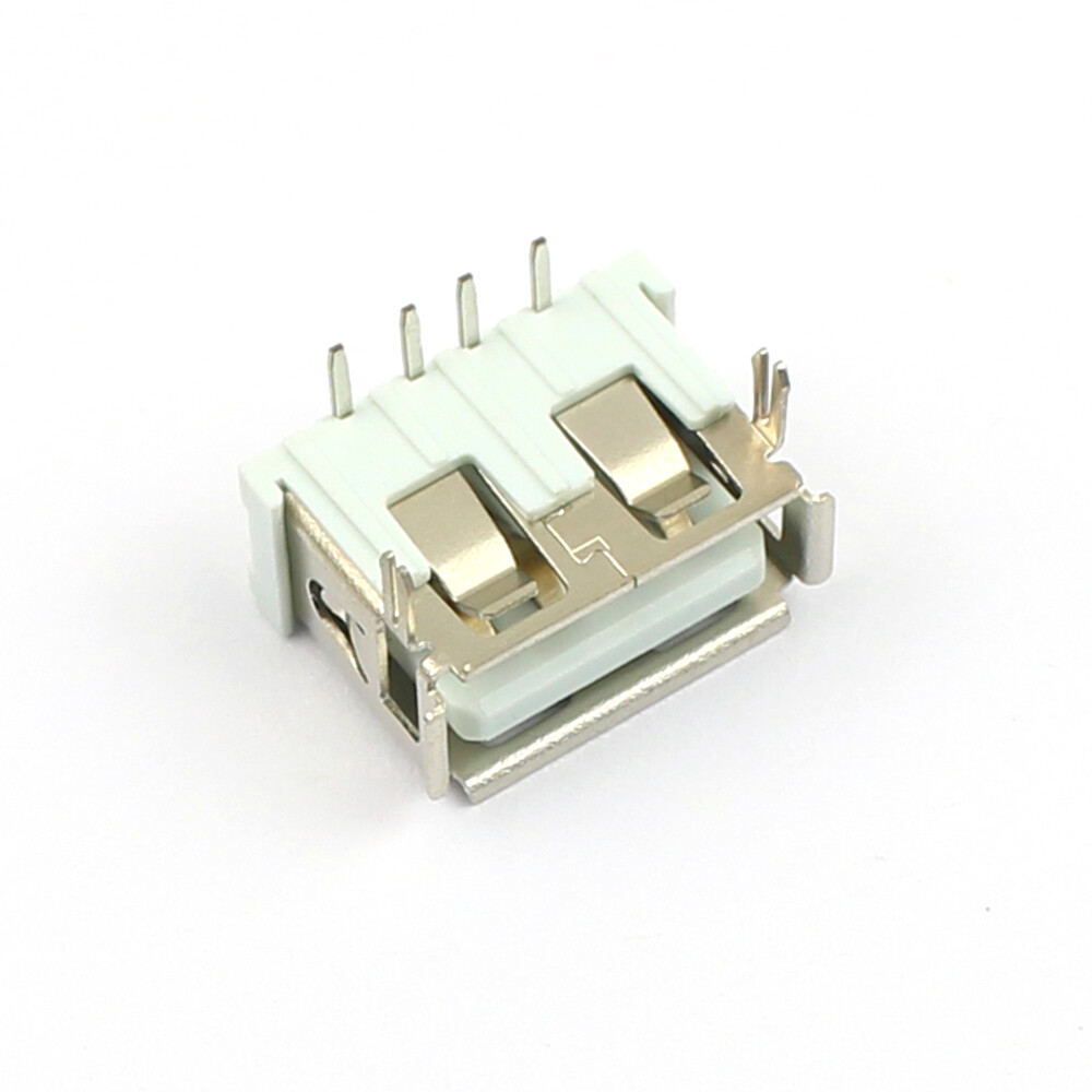 20Pcs USB 2.0 Female Type A 4 Pin 4P Right Angle DIP PCB Connector 2 Legs DIY