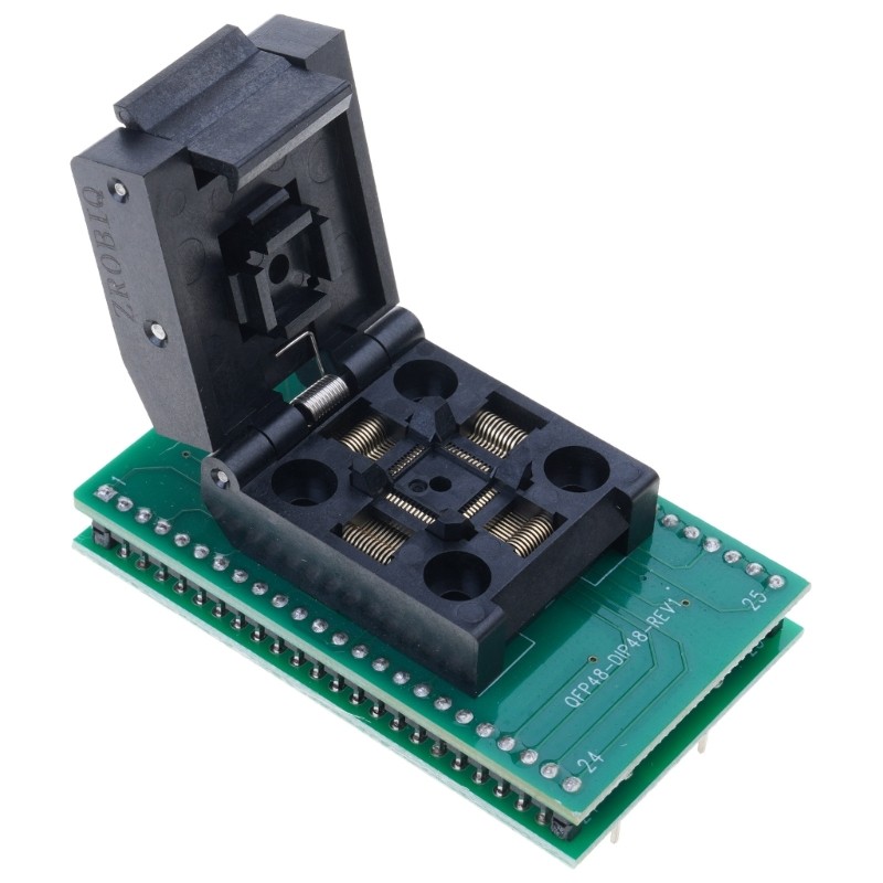 Reliable QFP48 to DIP48 Test Socket for Chip Testing and Debugging