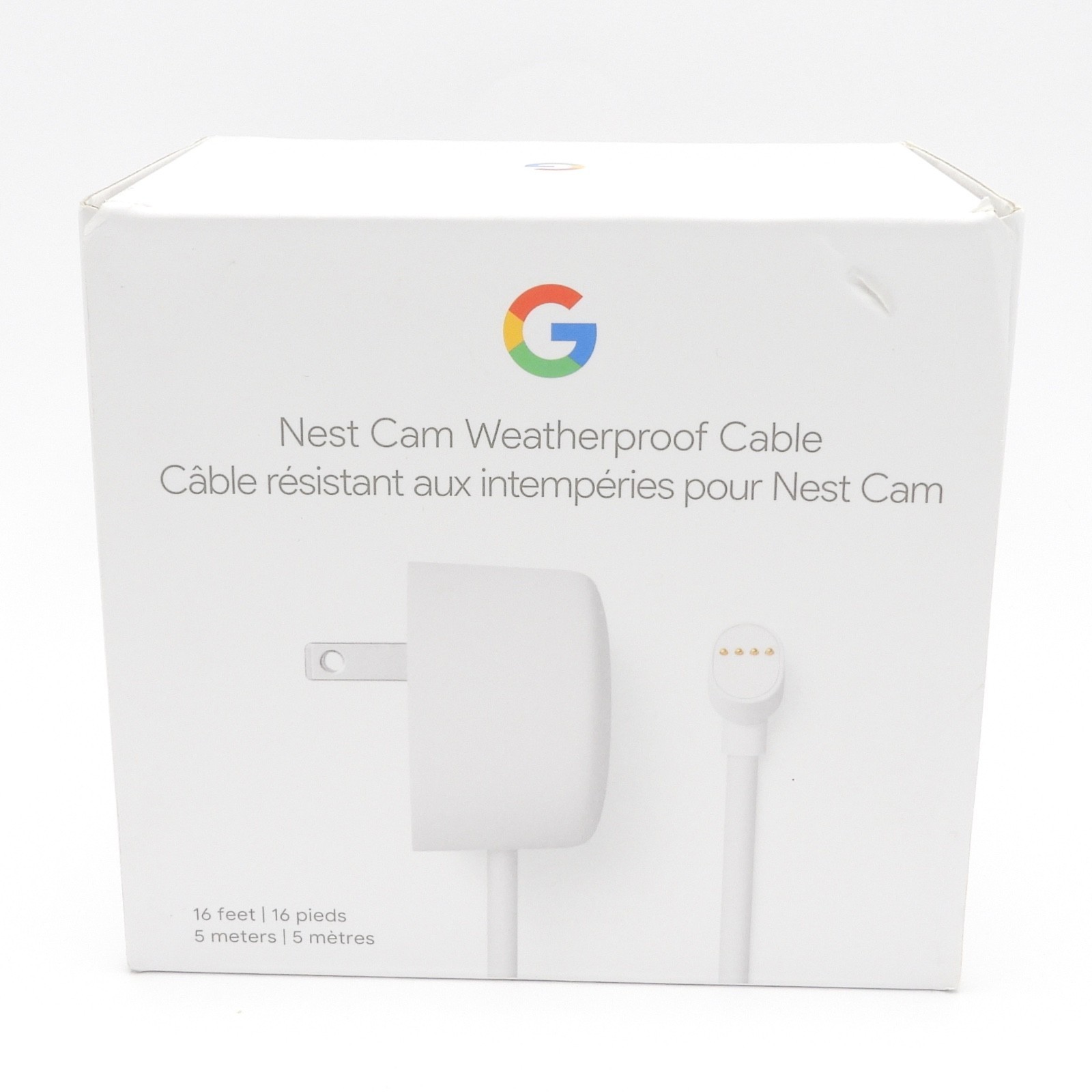Google Nest Weatherproof Cable for Nest Camera (16 feet / 5 meters) Snow