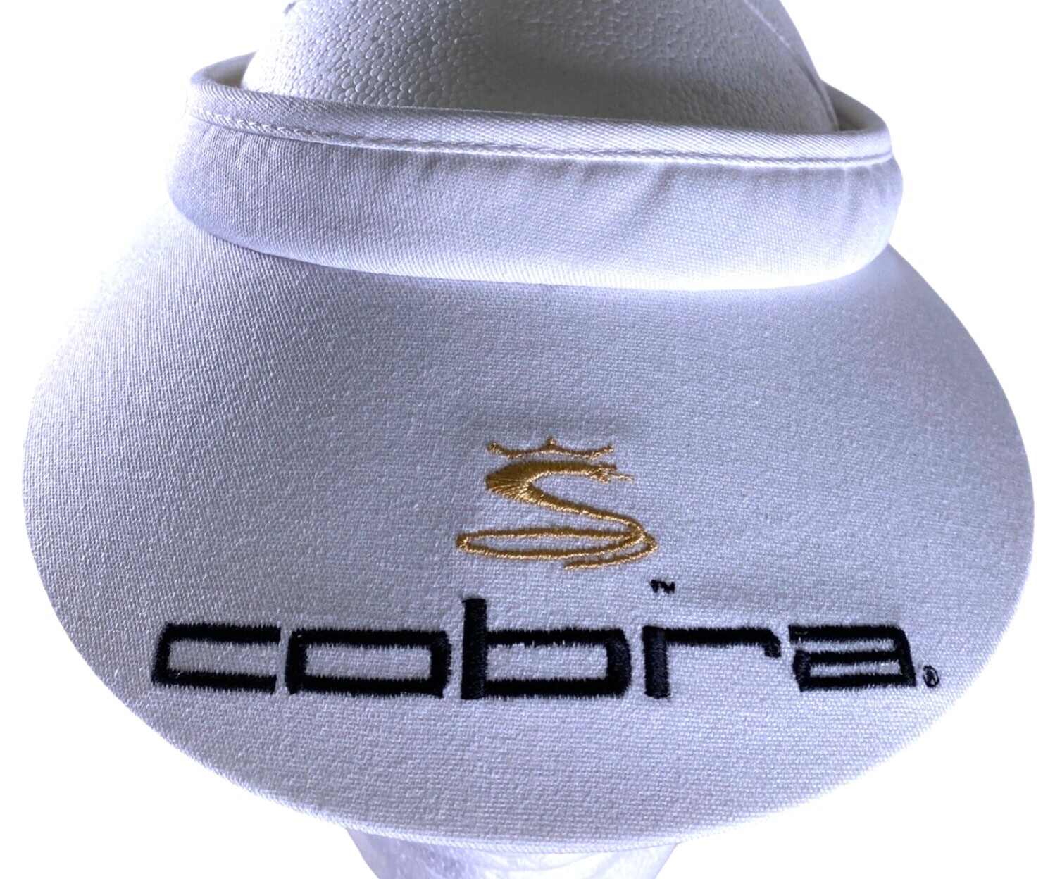 Vtg Cobra Golf Sun Visor King Cobra Cap Hat Sun White Adjustable USA TEXACE NEW!