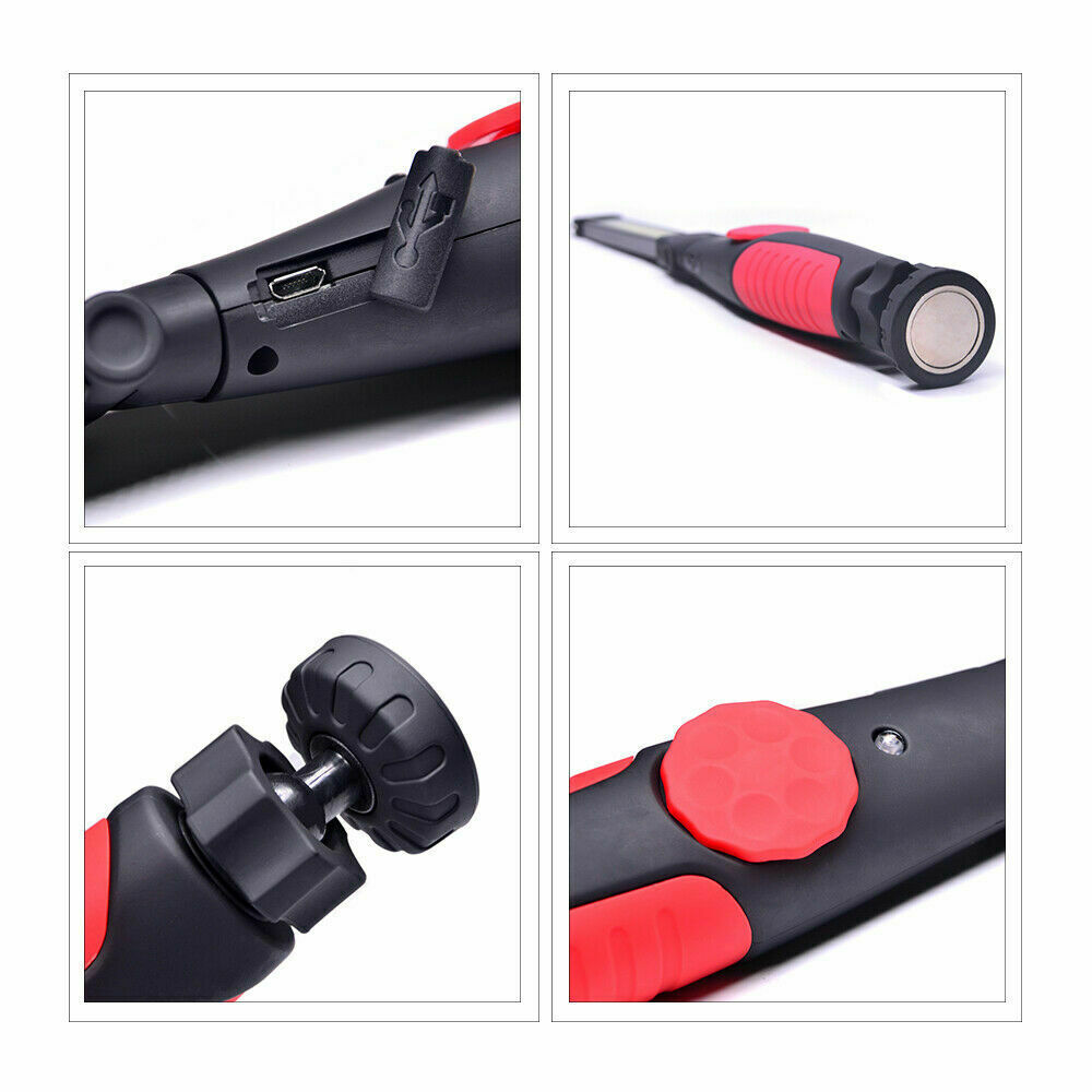 Rechargeable LED USB Slim Work Light Mechanic Flashlight Lamp Bar Camping Torch