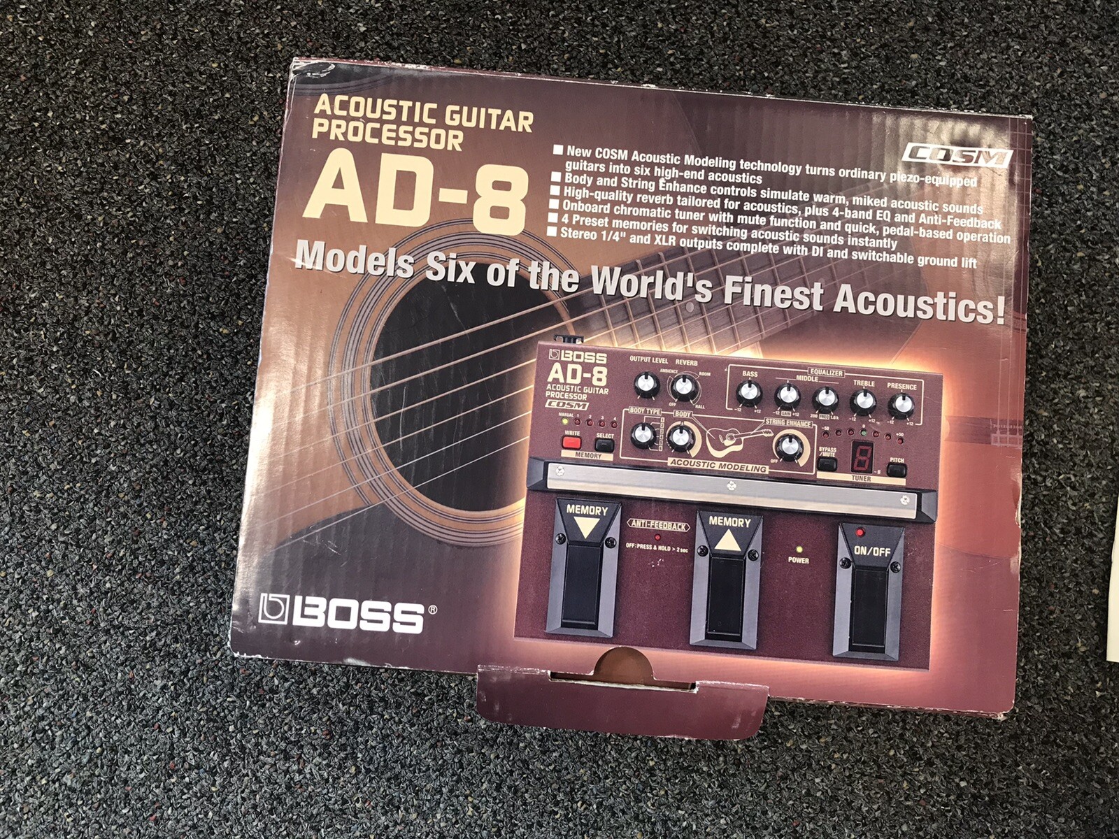 Boss AD-8 acoustic guitar processor with manual and box in mint condition