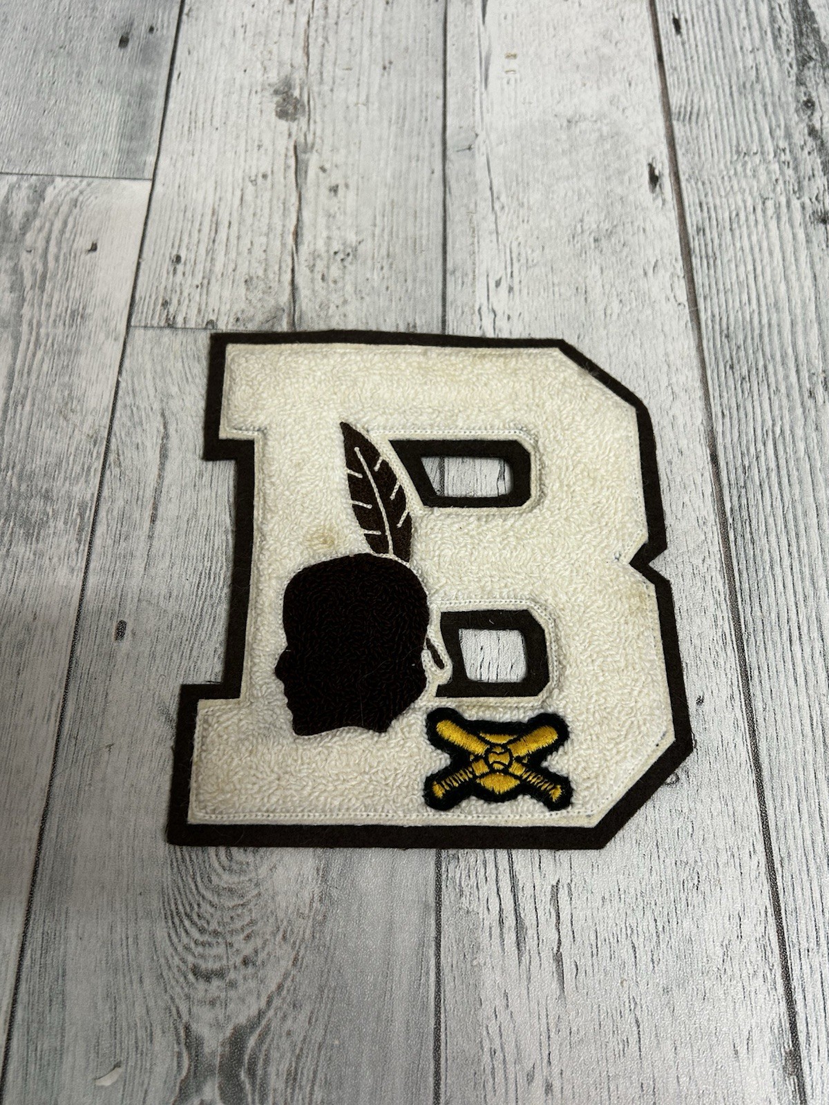 VTG Saint Bonaventure university Letterman’s patch baseball Brown Chenille Patch