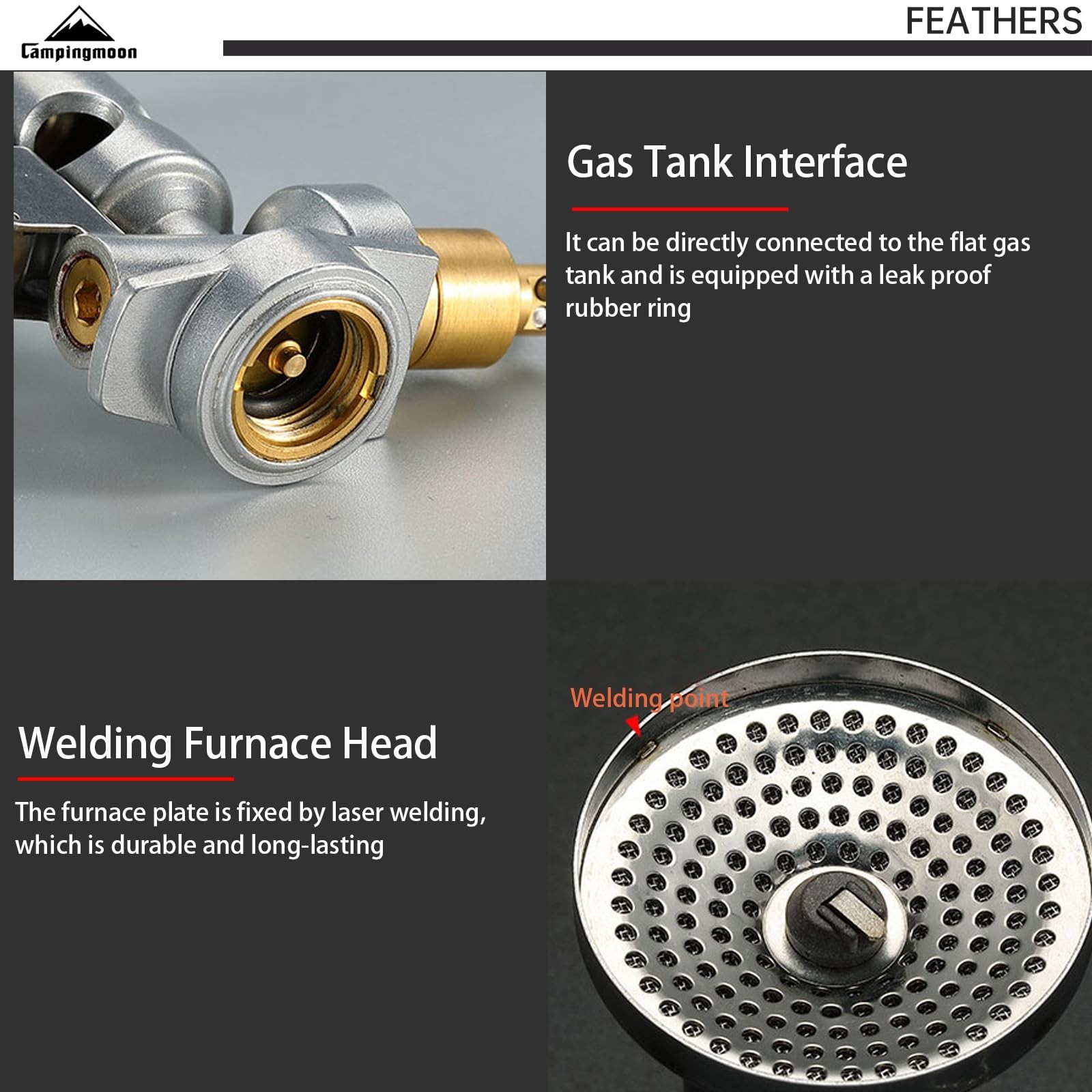CAMPINGMOON Stove Compact Foldable XD-2F(With Igniter)