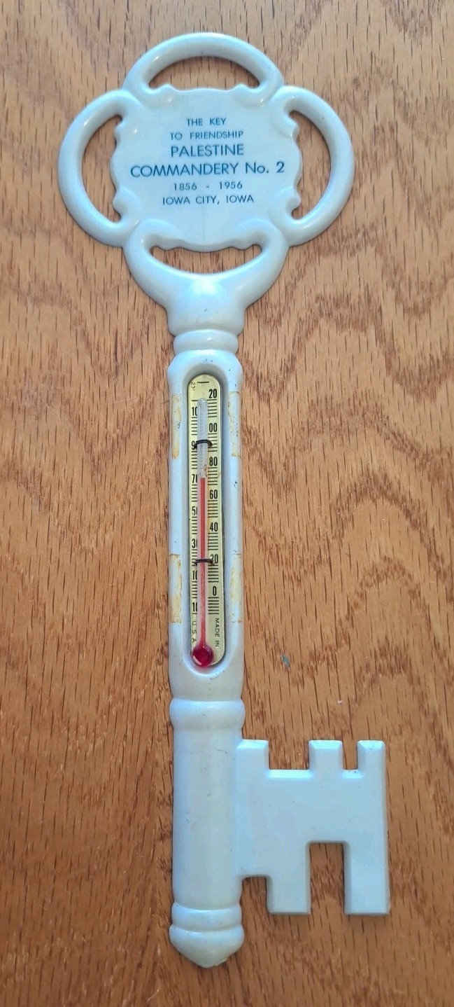 1956 Palestine Commandery No 2 Key Thermostat Iowa City IA